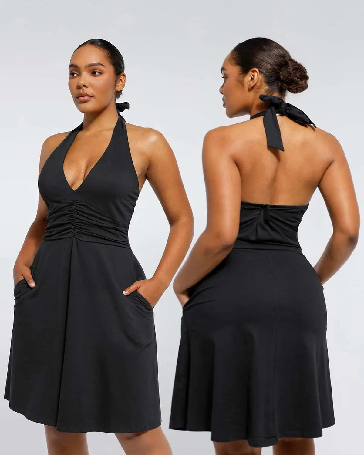 Serene Cove™ | AirSlim® Deep Plunge Low-Back Thong Bodysuit