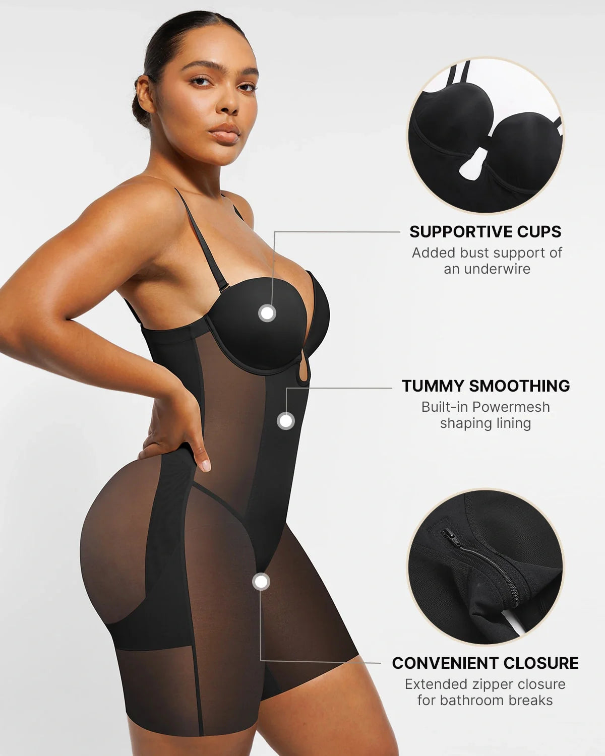 Serene Cove™ | AirSlim® Deep Plunge Butt-Lifting Bodysuit