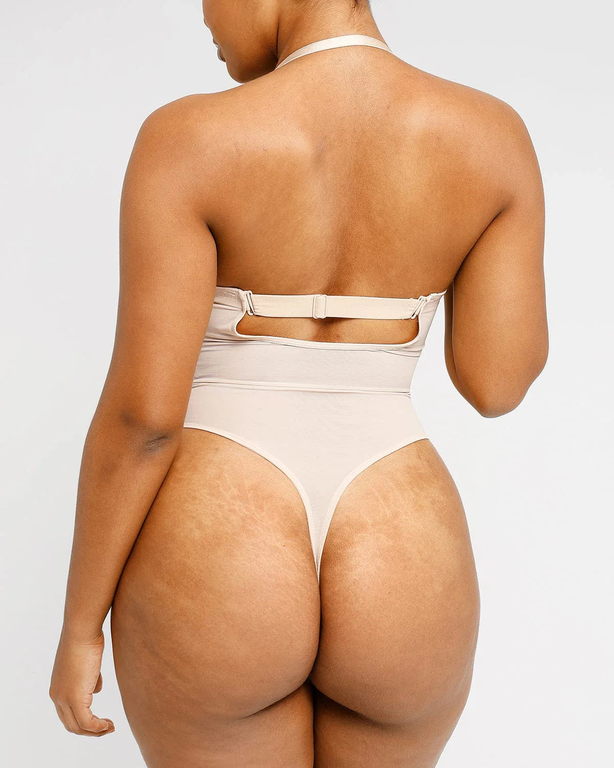 Serene Cove™ | AirSlim® Deep Plunge Low-Back Thong Bodysuit