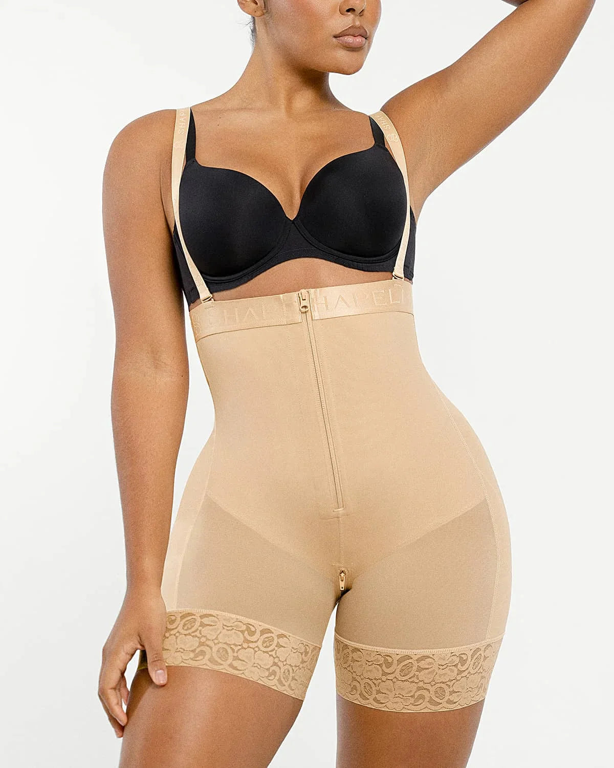Serene Cove™ | AirSlim® Firm Tummy Compression Bodysuit Shaper With Butt Lifter