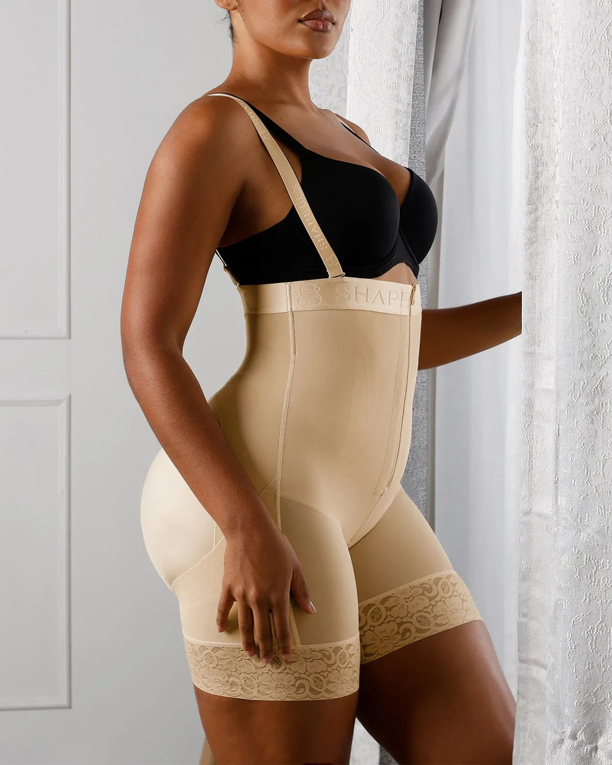 Serene Cove™ | AirSlim® Firm Tummy Compression Bodysuit Shaper With Butt Lifter