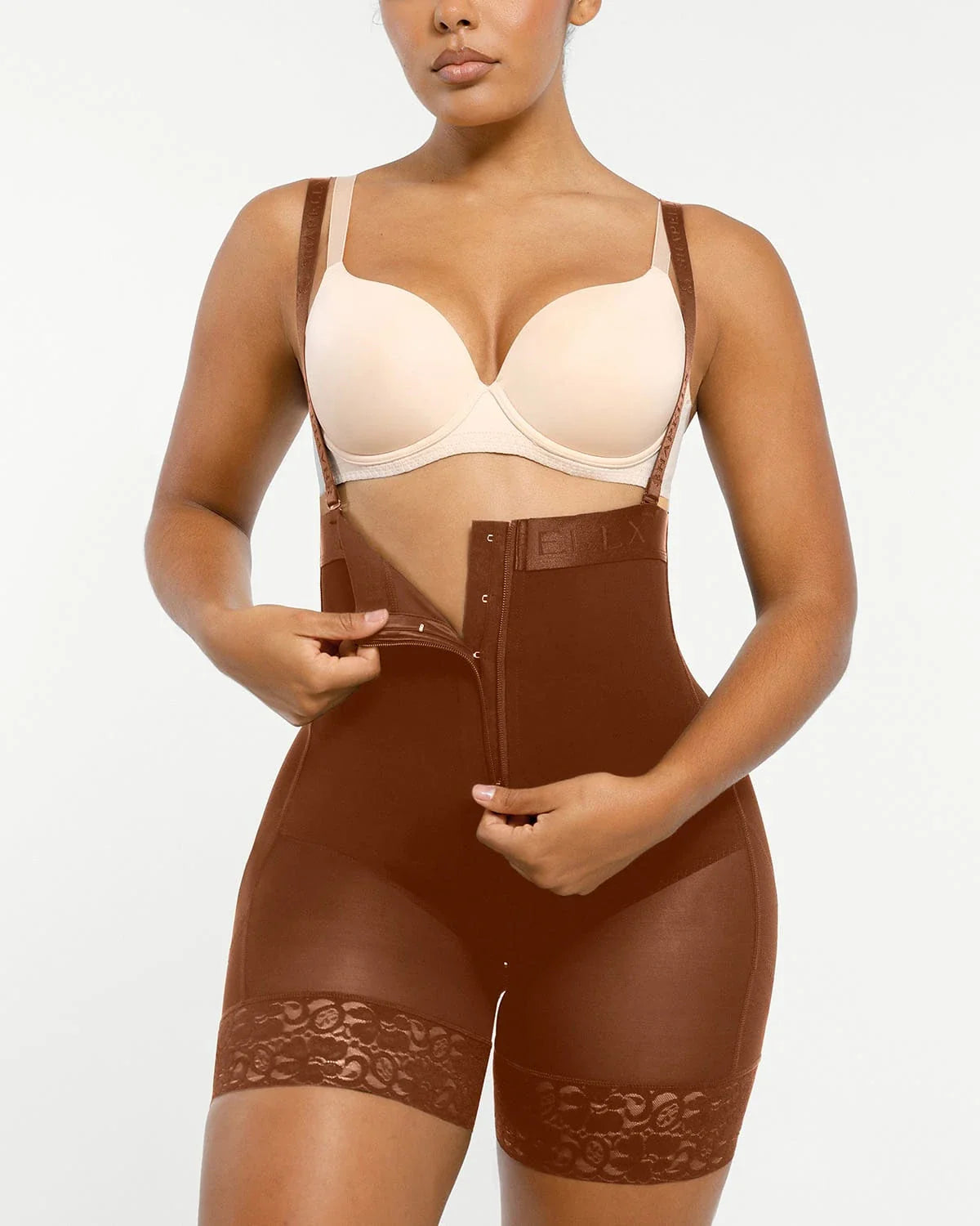 Serene Cove™ | AirSlim® Firm Tummy Compression Bodysuit Shaper With Butt Lifter