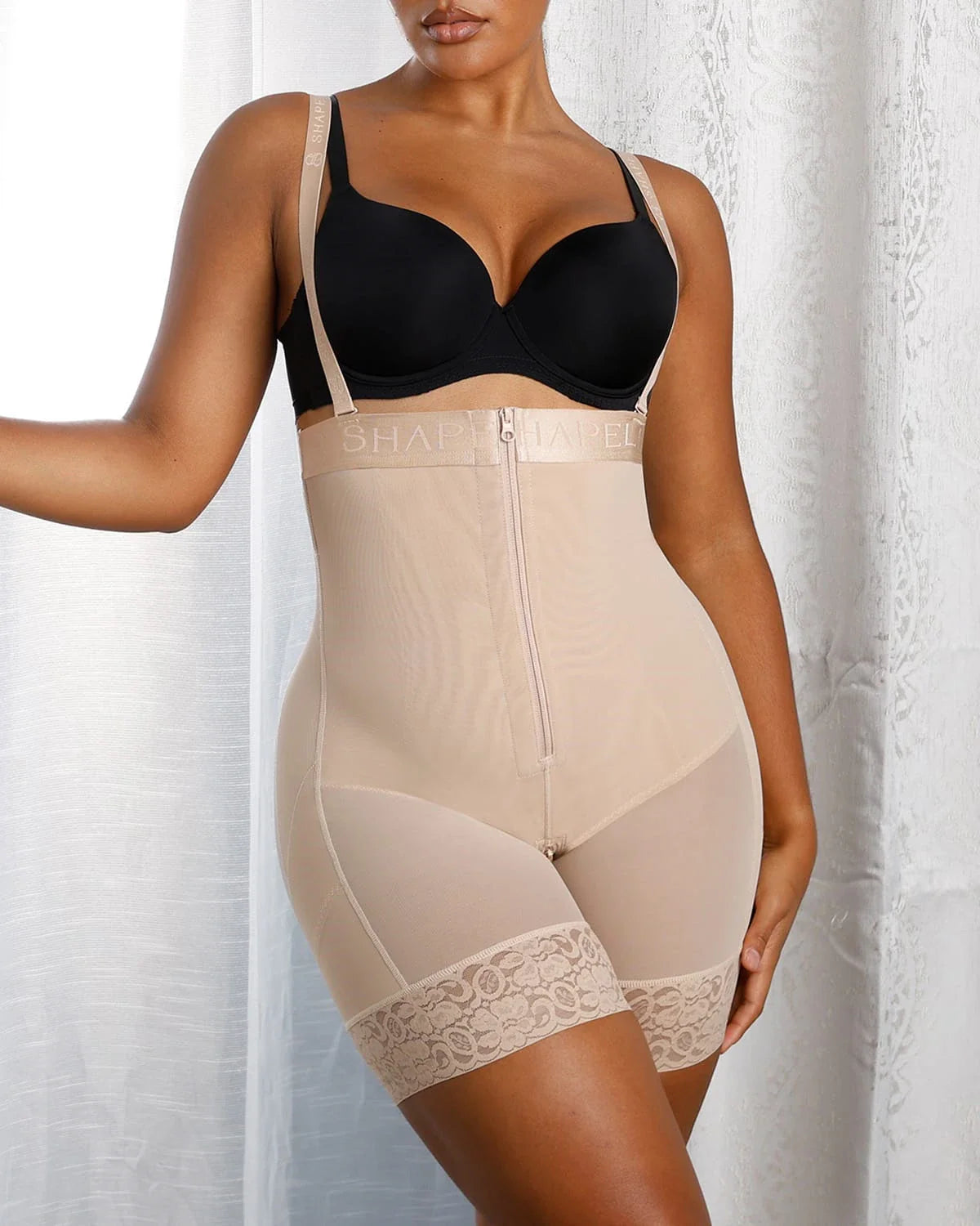 Serene Cove™ | AirSlim® Firm Tummy Compression Bodysuit Shaper With Butt Lifter