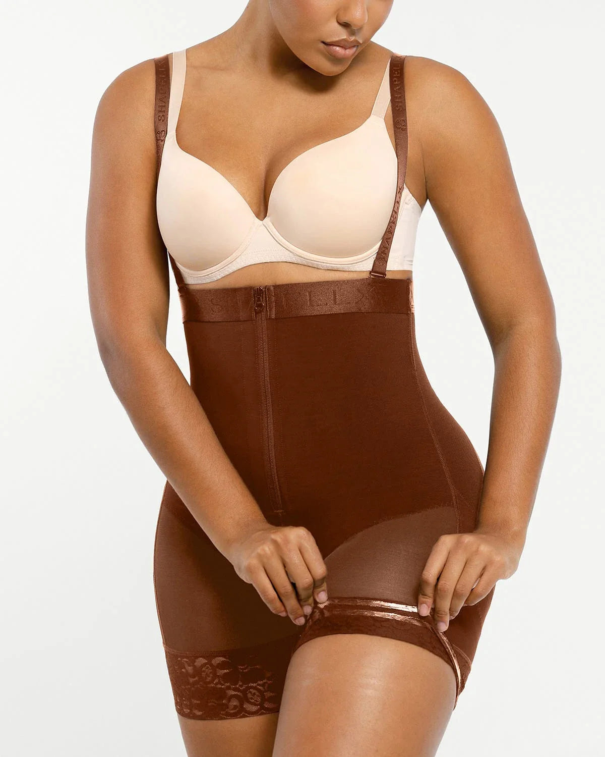 Serene Cove™ | AirSlim® Firm Tummy Compression Bodysuit Shaper With Butt Lifter