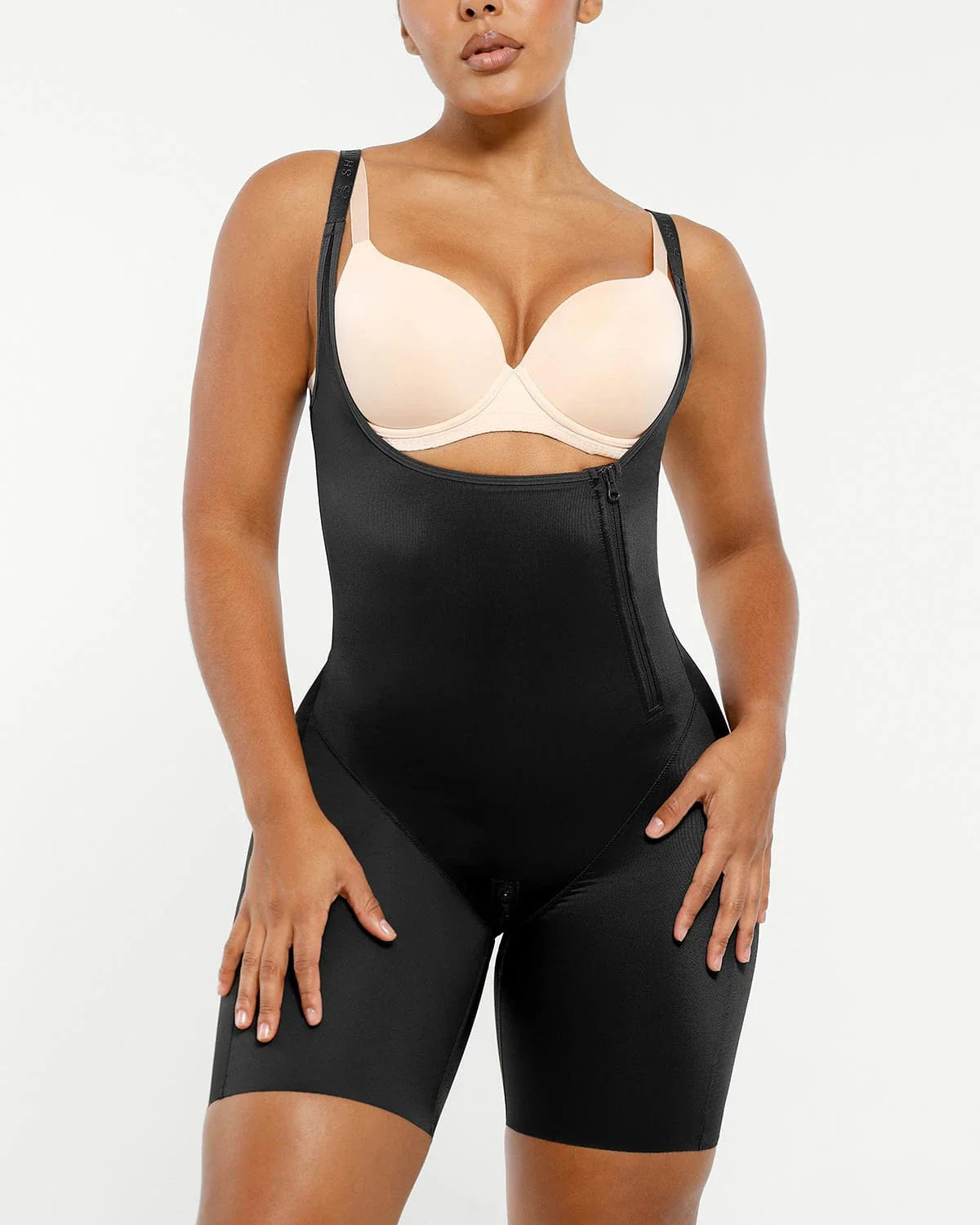 Serene Cove™ | AirSlim® Open Bust Butt-Lifting Full Bodysuit