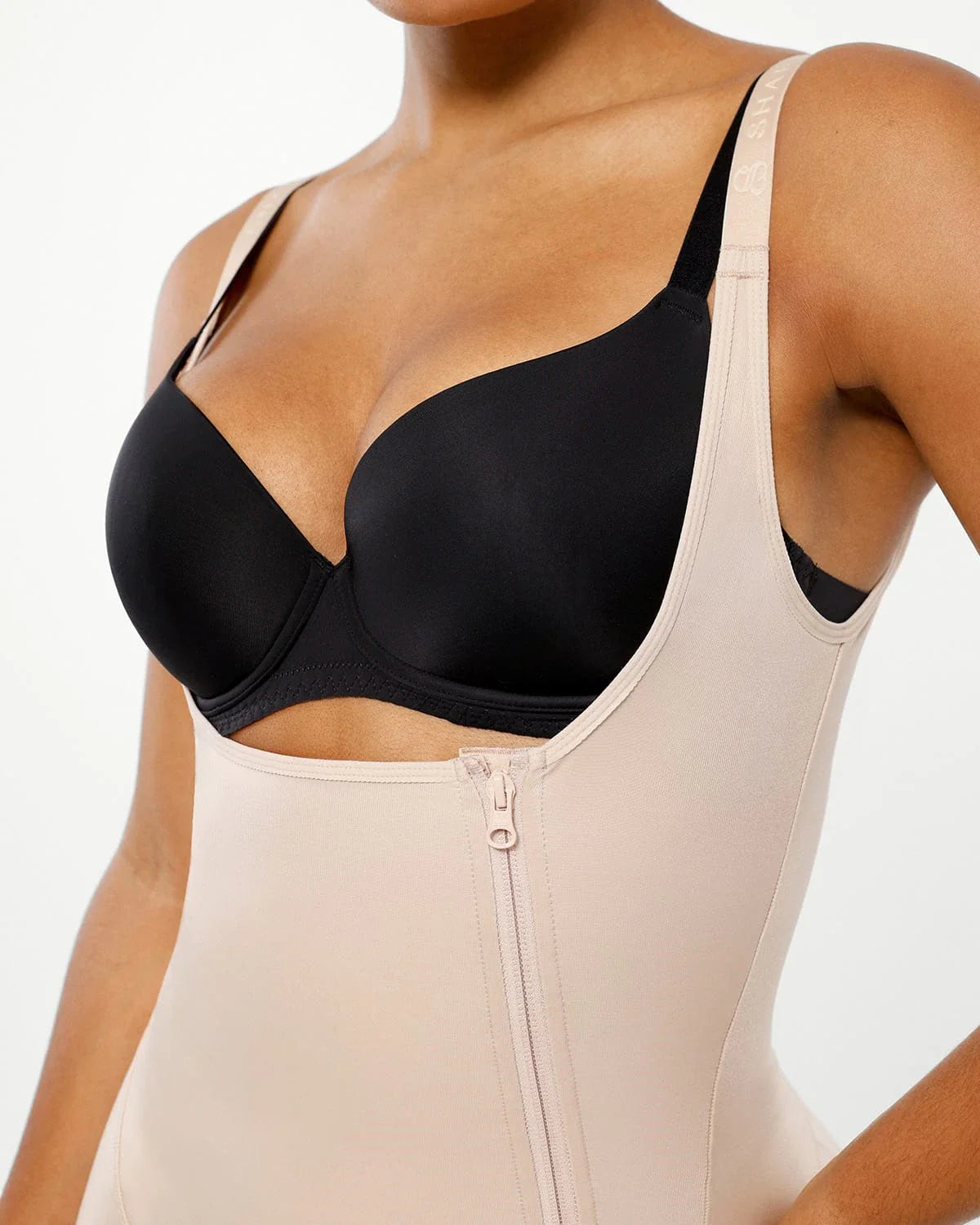Serene Cove™ | AirSlim® Open Bust Butt-Lifting Full Bodysuit