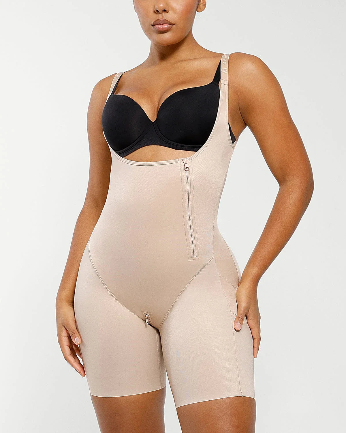 Serene Cove™ | AirSlim® Open Bust Butt-Lifting Full Bodysuit