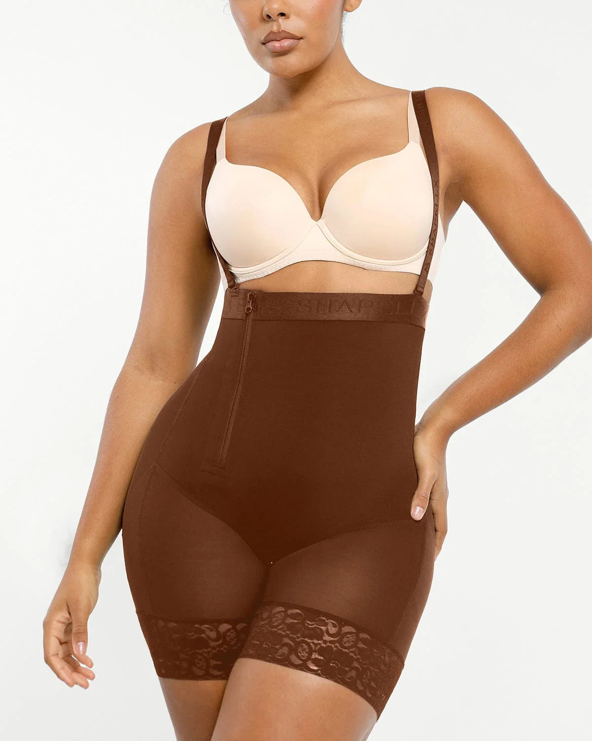Serene Cove™ | AirSlim® Firm Tummy Compression Bodysuit Shaper With Butt Lifter