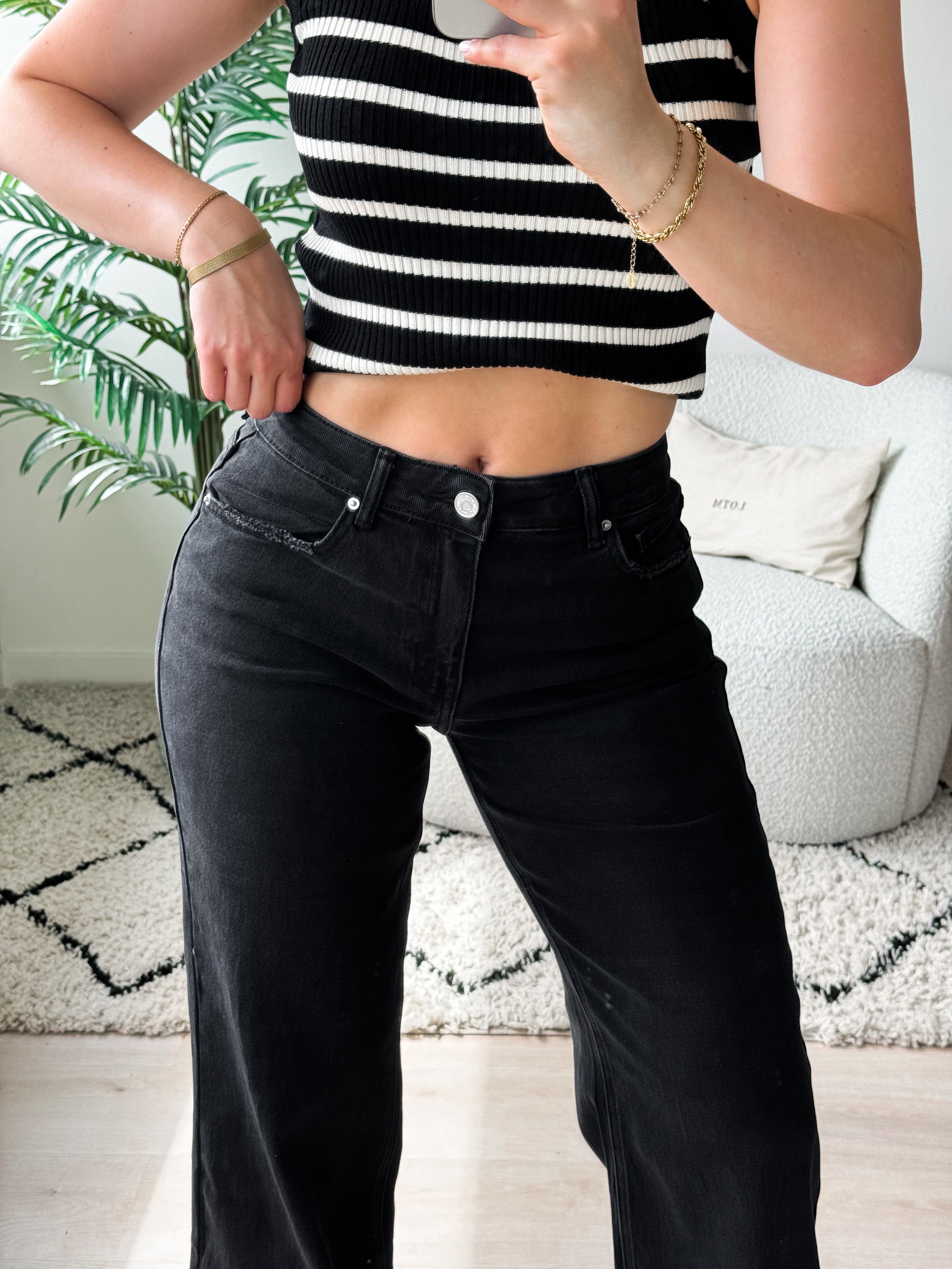 Serene Cove™ | Stretch - Maya wide jeans black