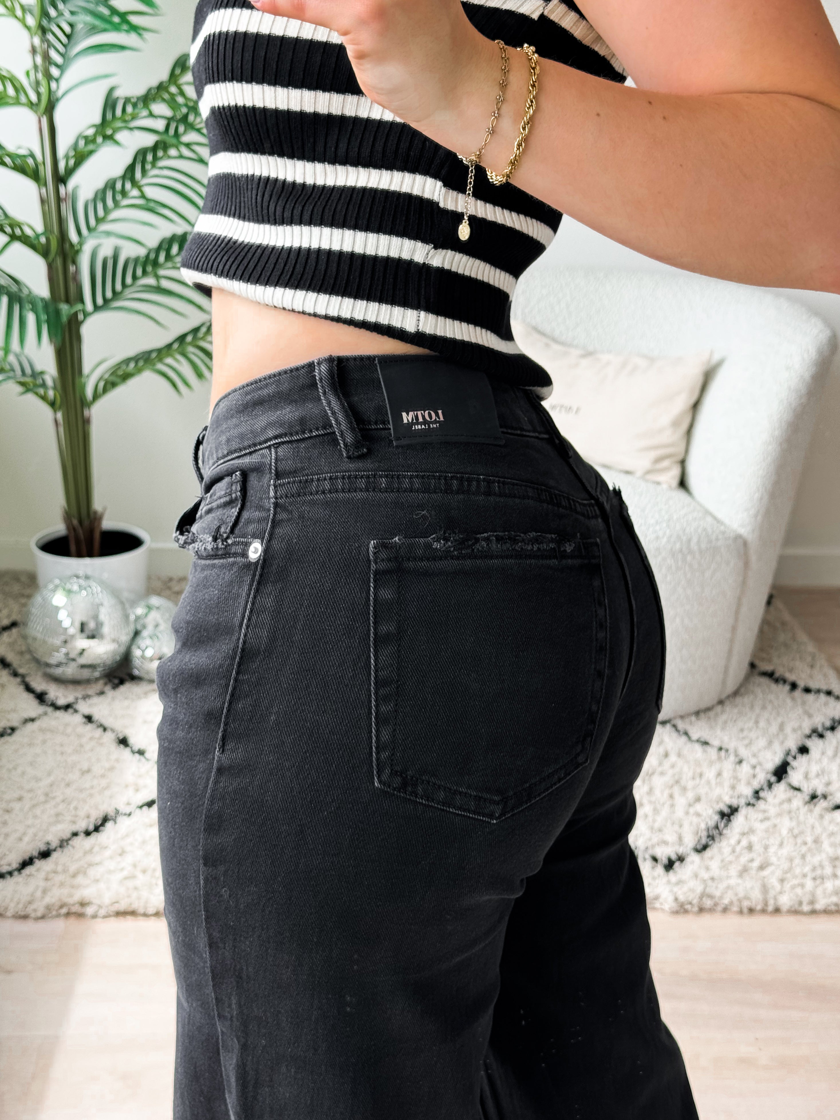 Serene Cove™ | Stretch - Maya wide jeans black
