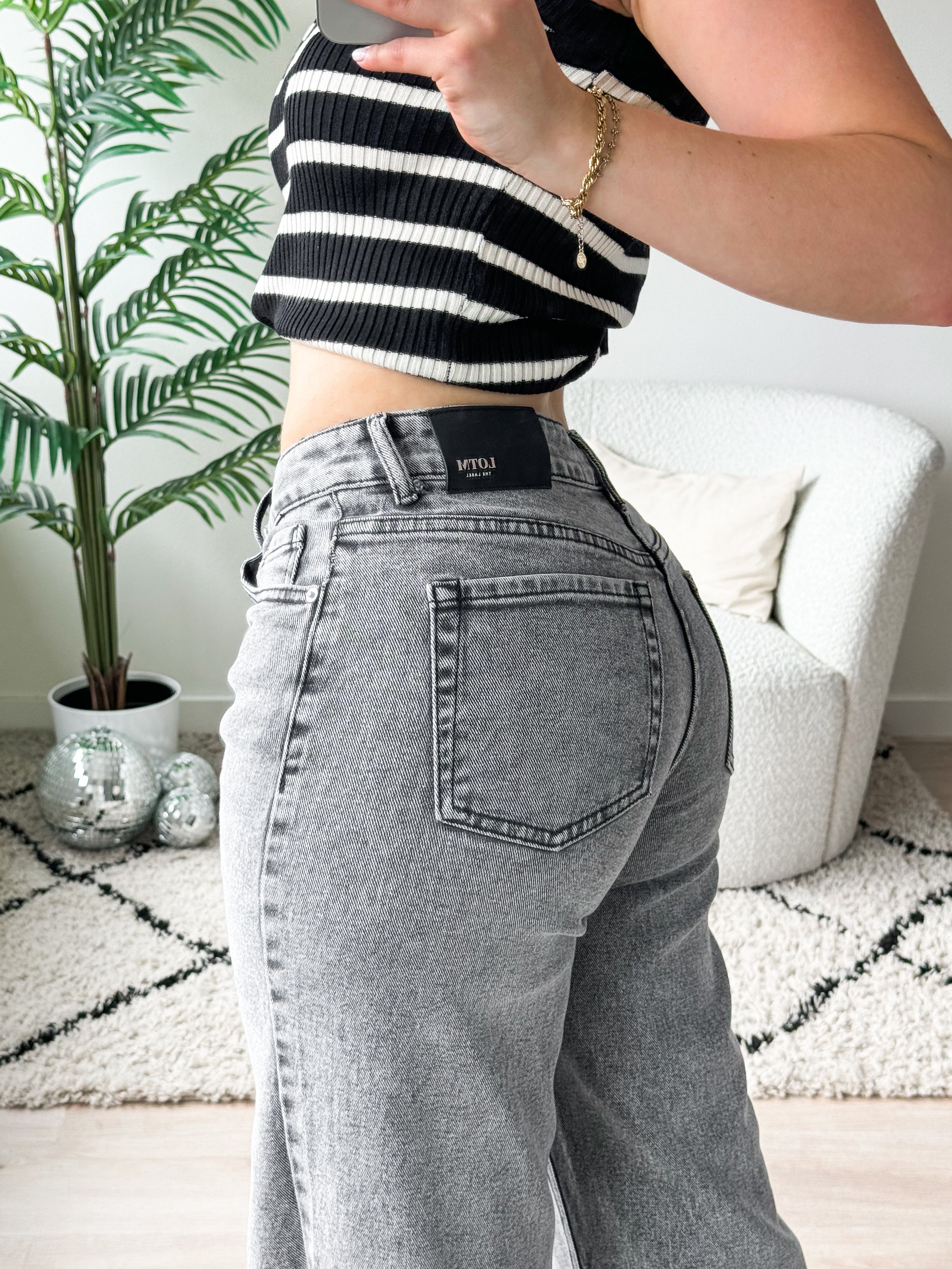Serene Cove™ | Stretch - Maya wide jeans grey