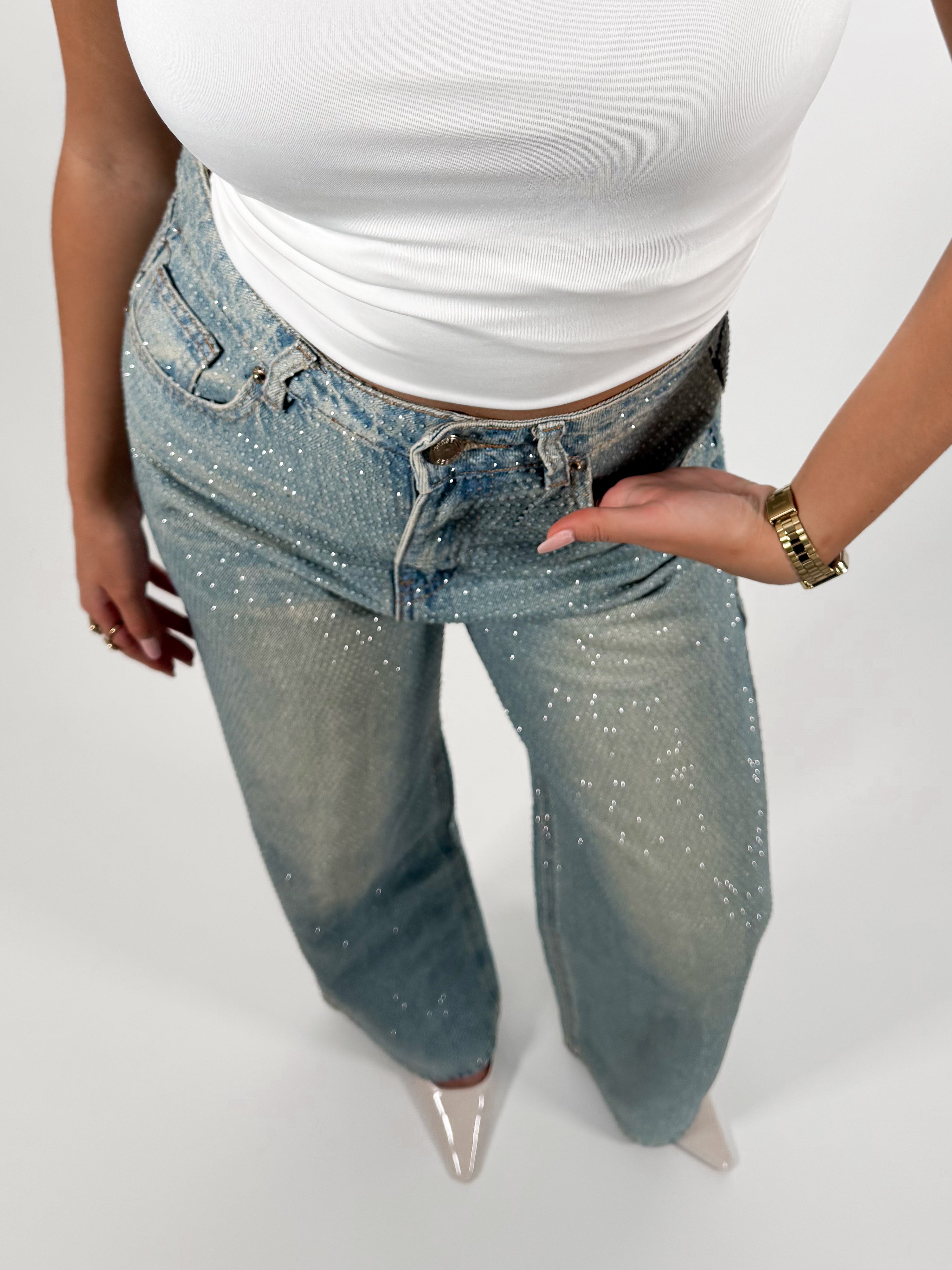 Serene Cove™ | Liv wide jeans washed denim