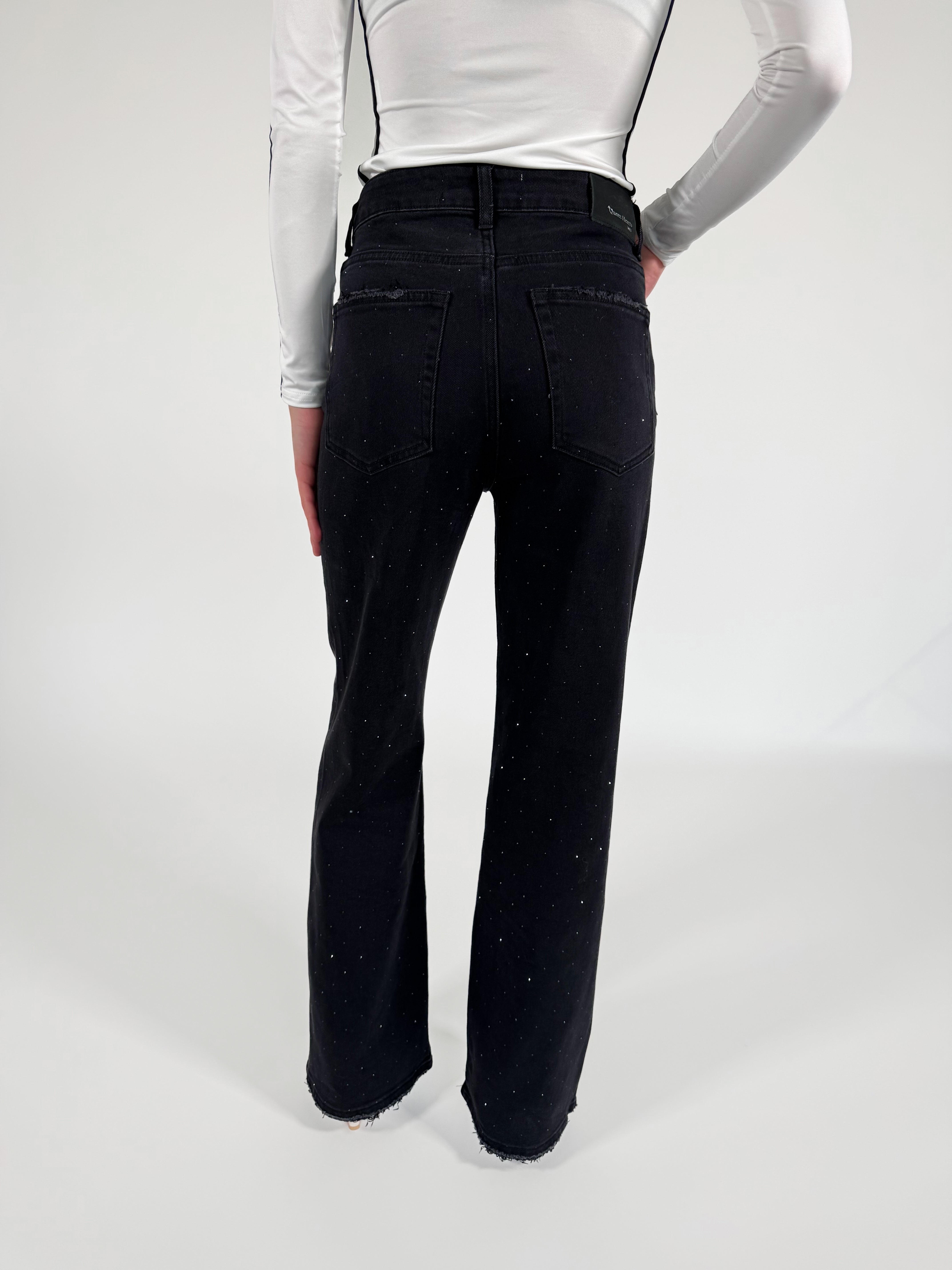 Serene Cove™ | Stretch - Macey wide jeans black