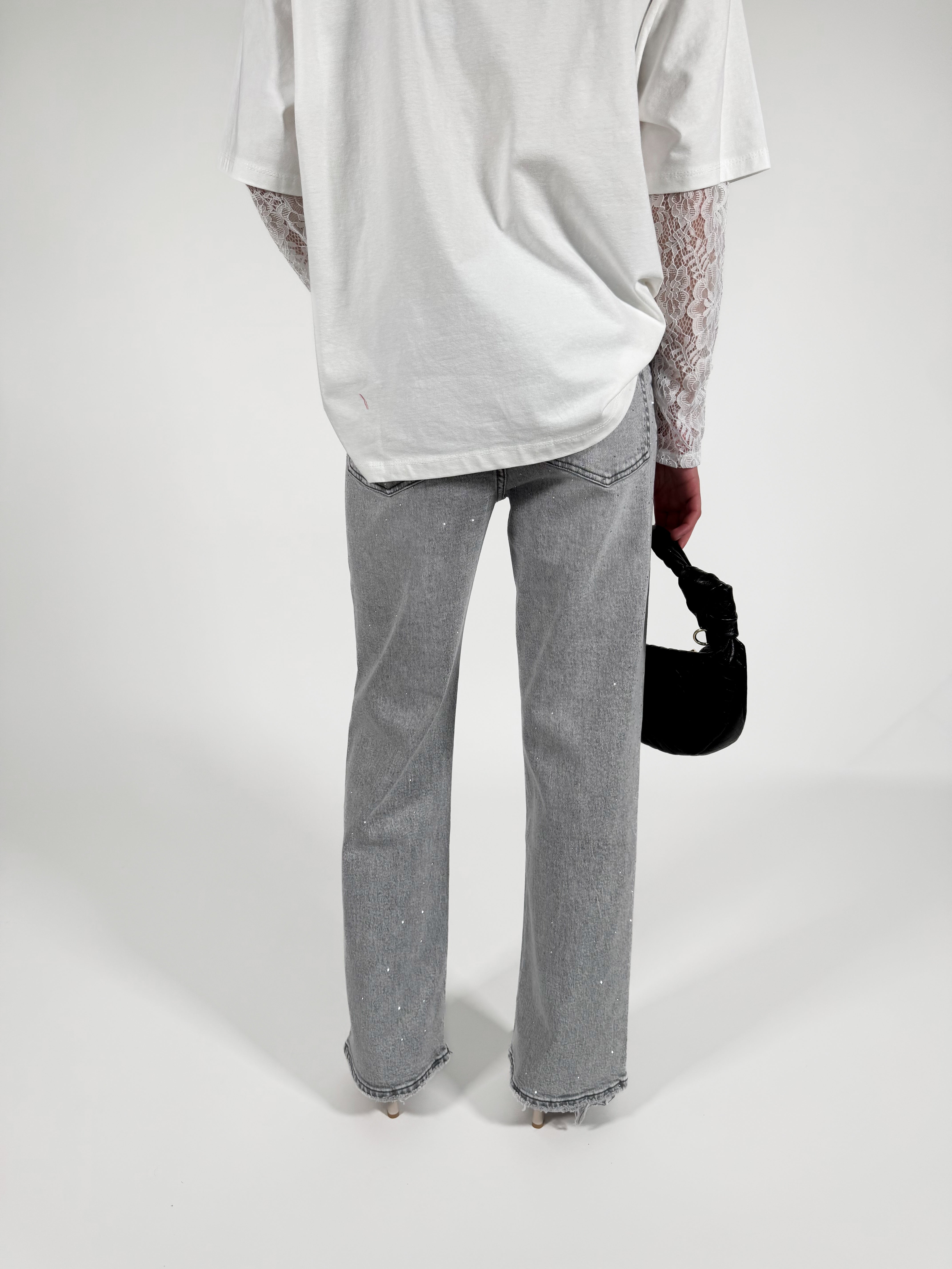 Serene Cove™ | Stretch - Macey wide jeans light grey