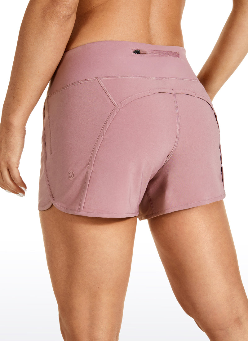 Serene Cove™ | Feathery-Fit Mid-Rise Gevoerde Korte Broek met Platte Taille 4''