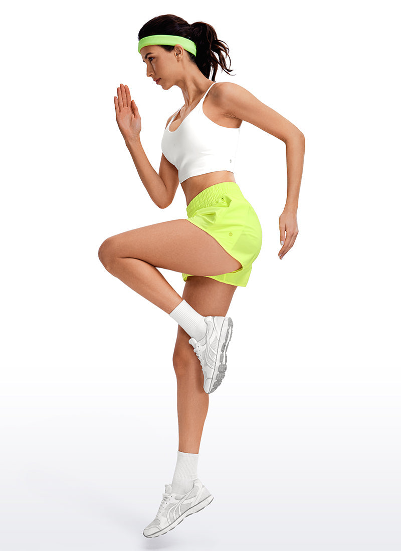 Serene Cove™ | Feathery-Fit Zachte High Rise Mesh Liner Shorts met Ritszak 2.5''