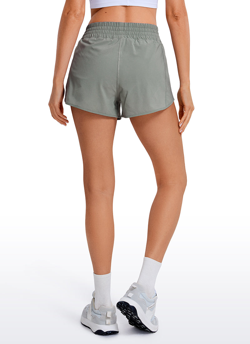 Serene Cove™ | Feathery-Fit Zachte High Rise Mesh Liner Shorts met Ritszak 2.5''