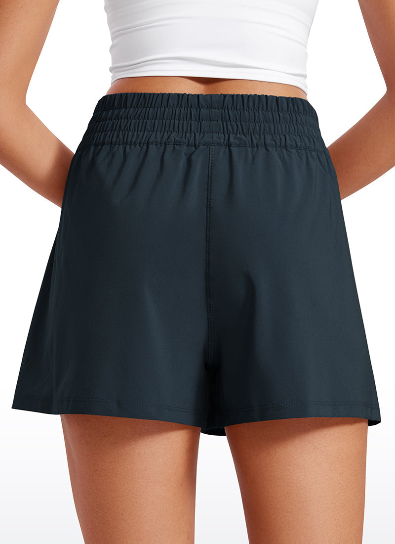 Serene Cove™ | Feathery-Fit Zachte High Waisted Voeringloze Golf Shorts met Zakken 3''