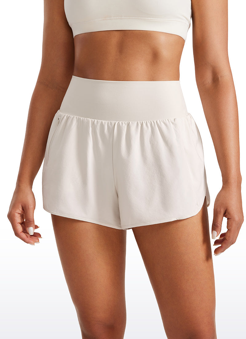 Serene Cove™ | Feathery-Fit Zacht Hoog Rise Korte Ruffled Trim 3''