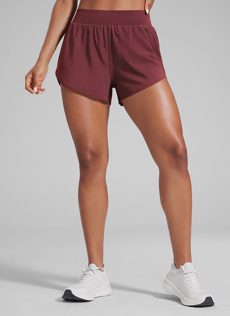 Serene Cove™ | Feathery-Fit Zacht Hoog Getailleerd Dolfijnbroekje 3" Met Rits Zakken