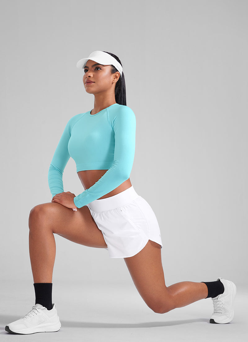 Serene Cove™ | Feathery-Fit Zacht Hoog Getailleerd Dolfijnbroekje 3" Met Rits Zakken