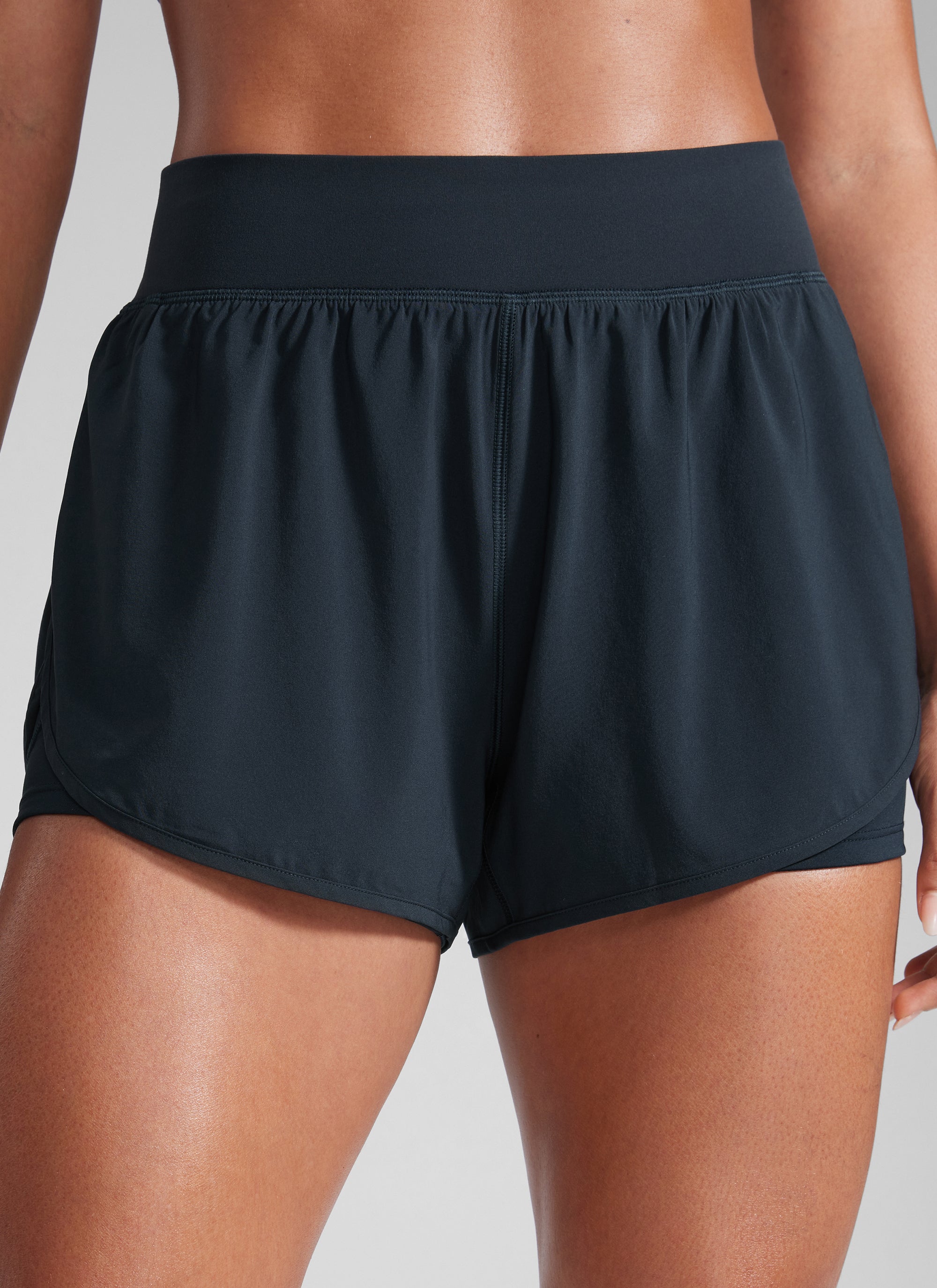 Serene Cove™ | Feathery-Fit Zachte High-Rise 2 in 1 Shorts 3" met Zak