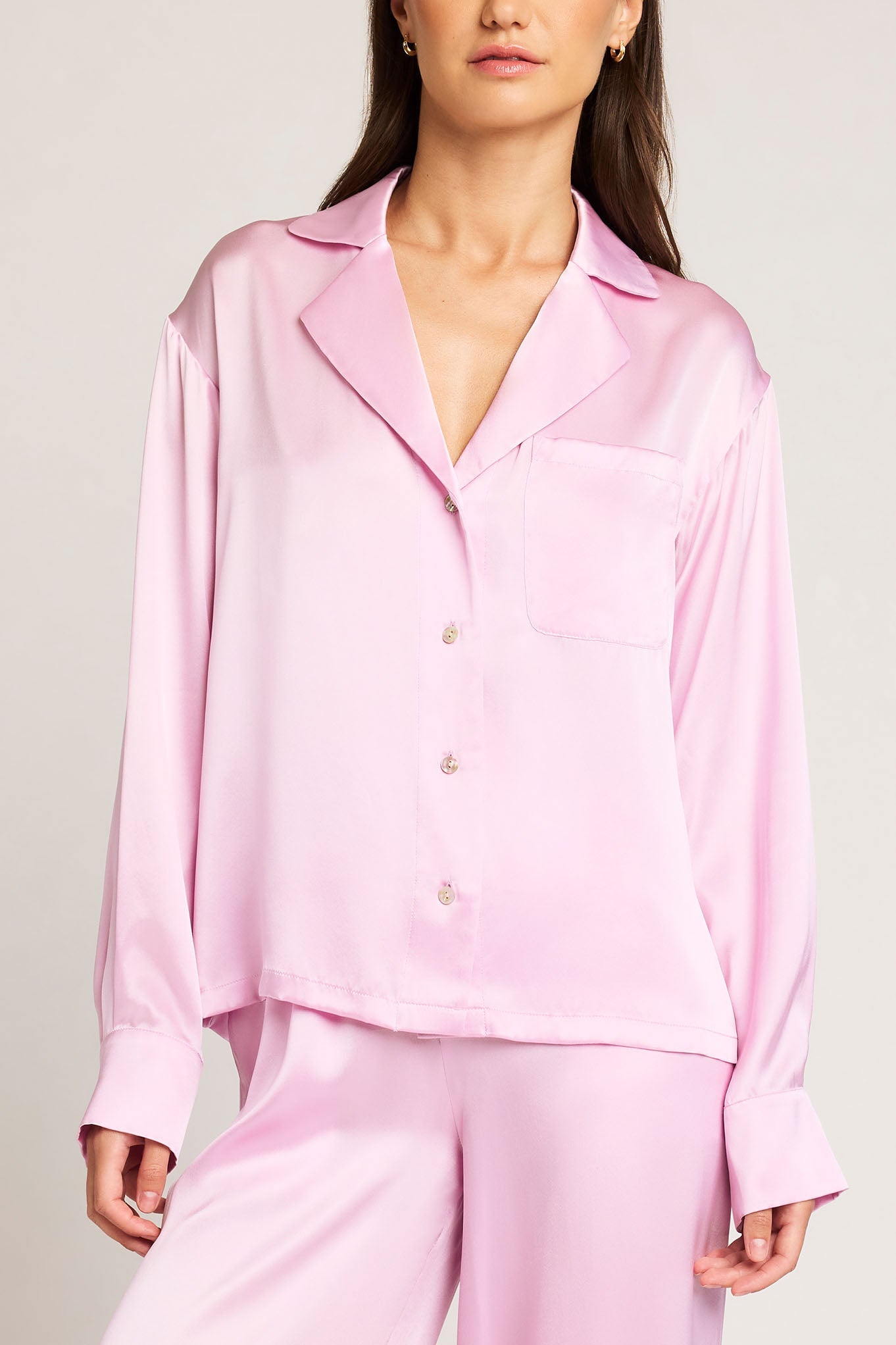 Serene Cove™ | Eclipse zijden overhemd in Babe