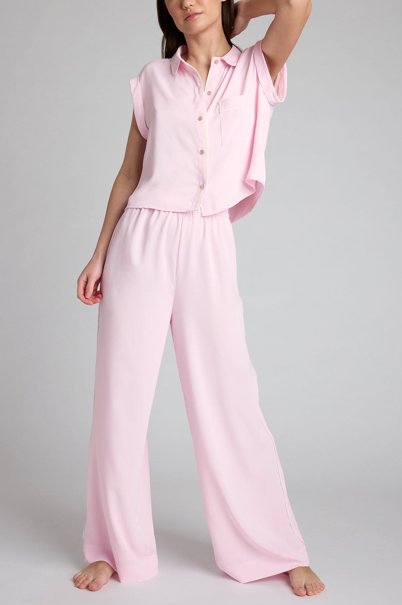 Serene Cove™ | Supreme Shirt met Korte Mouw in Babe