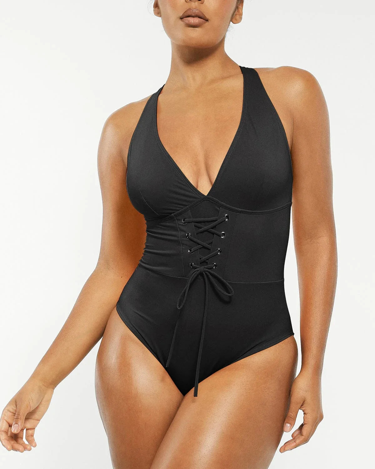 Serene Cove™ | Smart Sculpt Plunge Corset Shaping Zwempak