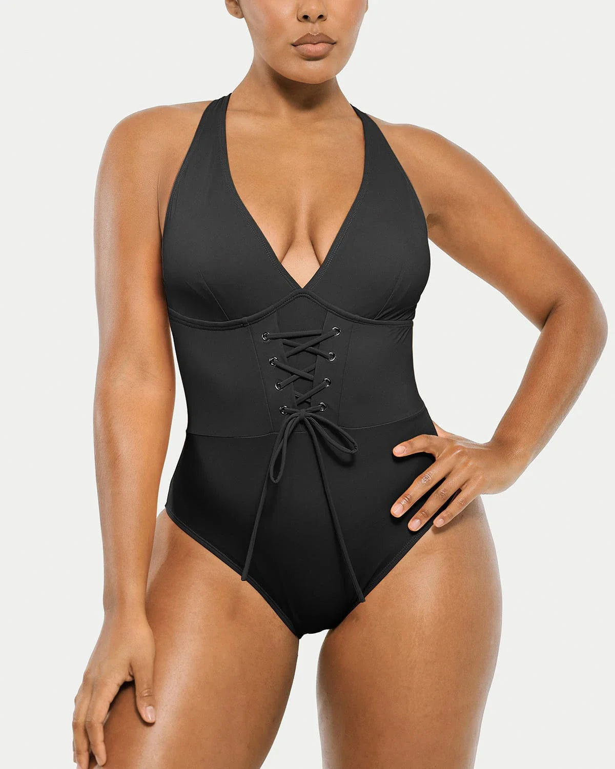 Serene Cove™ | Smart Sculpt Plunge Corset Shaping Zwempak