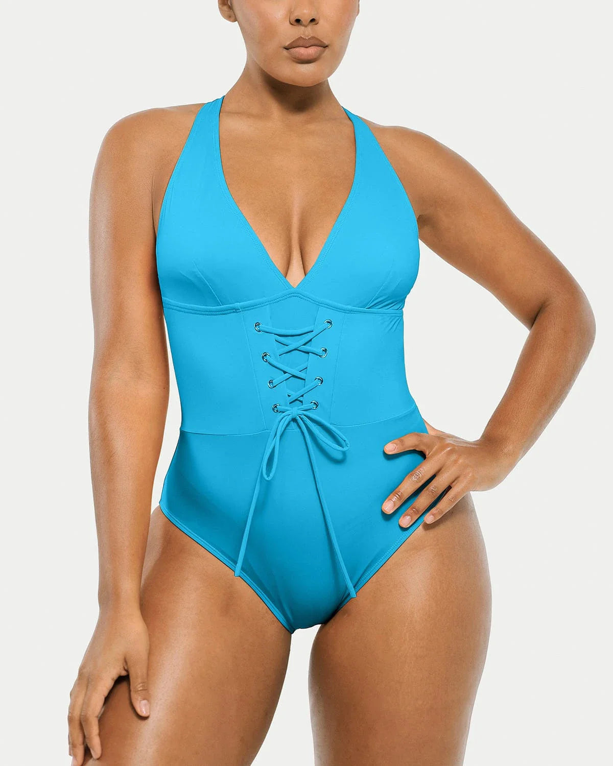 Serene Cove™ | Smart Sculpt Plunge Corset Shaping Swimsuit