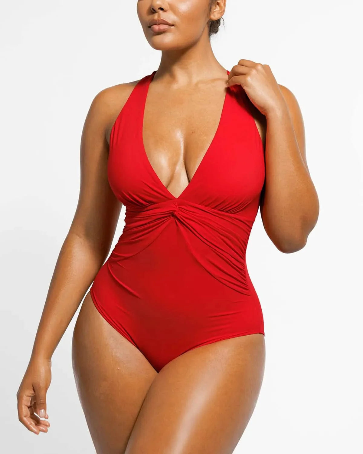 Serene Cove™ | Smart Sculpt Twist-Front Shaping Zwempak met Ruches