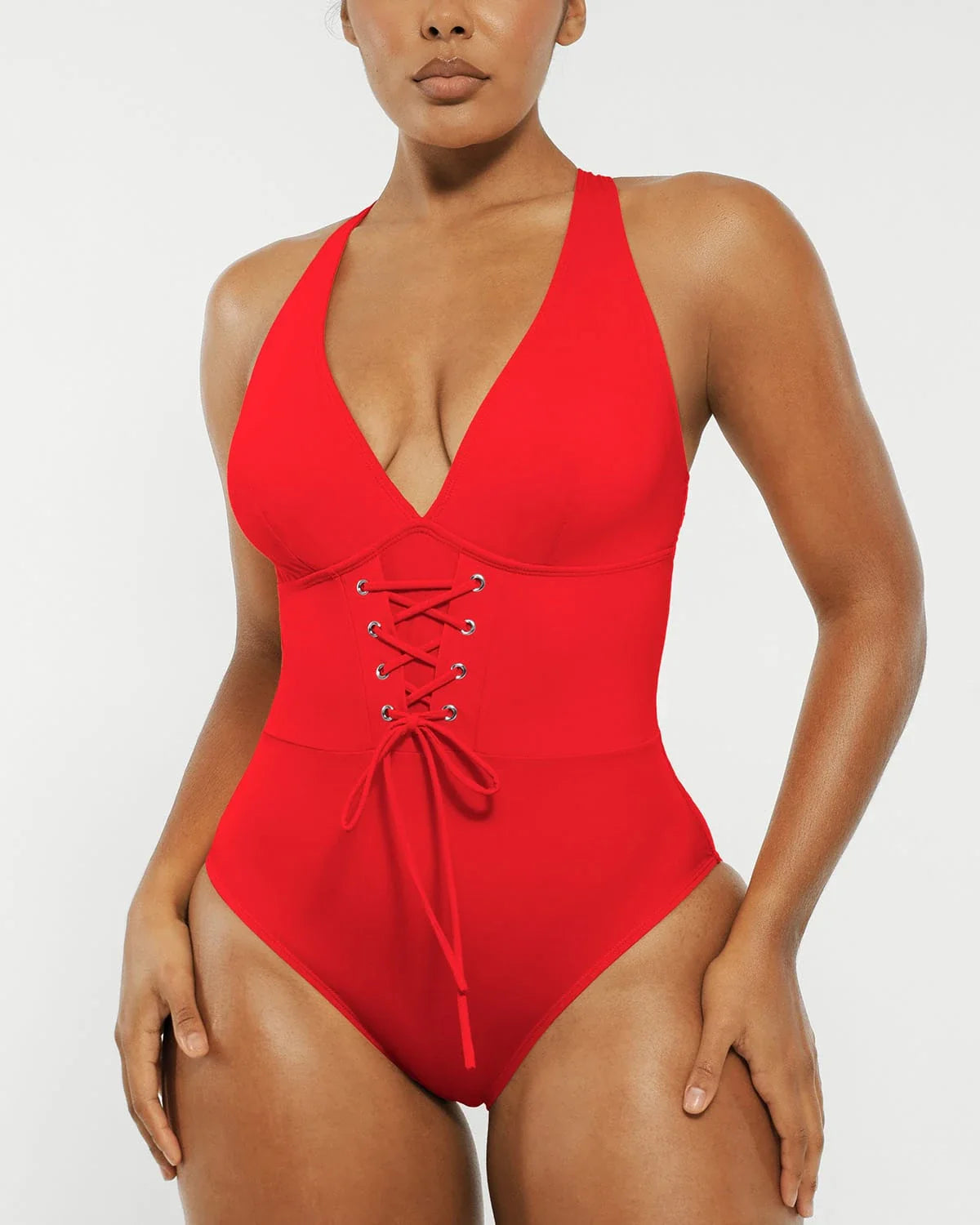 Serene Cove™ | Smart Sculpt Plunge Corset Shaping Zwempak