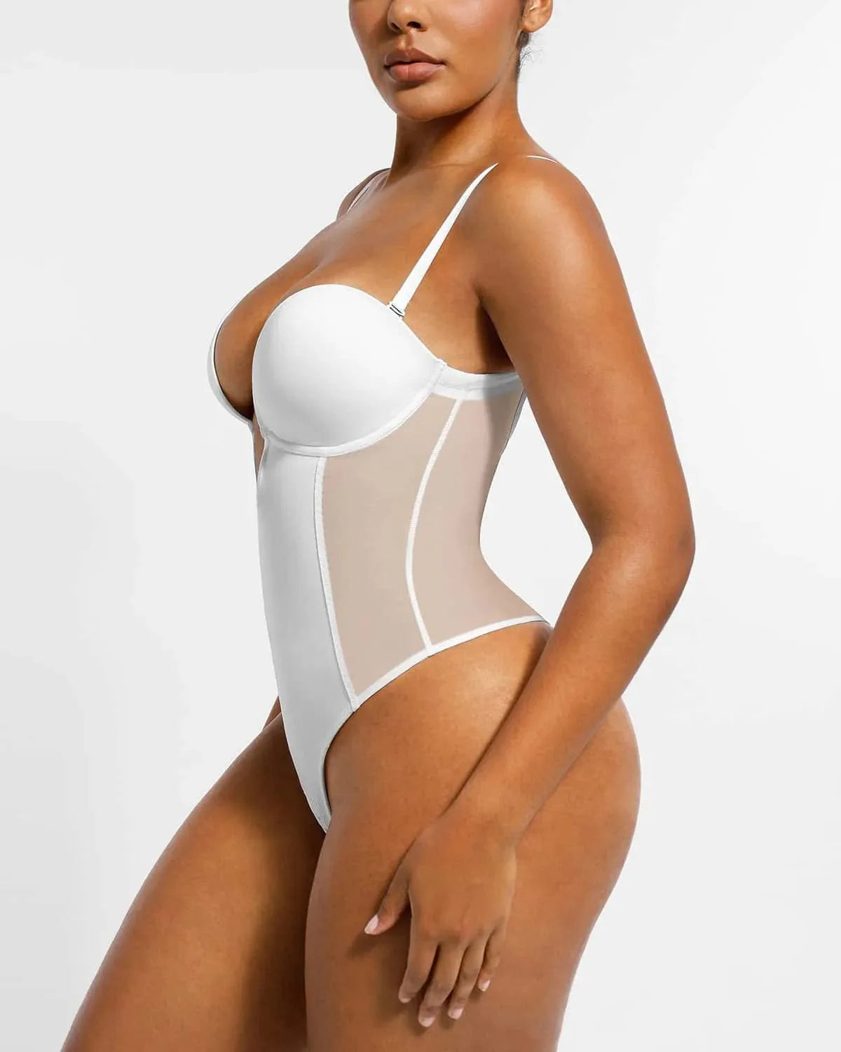 Serene Cove™ | AirSlim® Deep Plunge Low-Back Thong Bodysuit