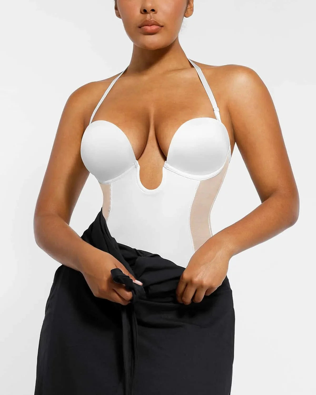 Serene Cove™ | AirSlim® Deep Plunge Low-Back Thong Bodysuit