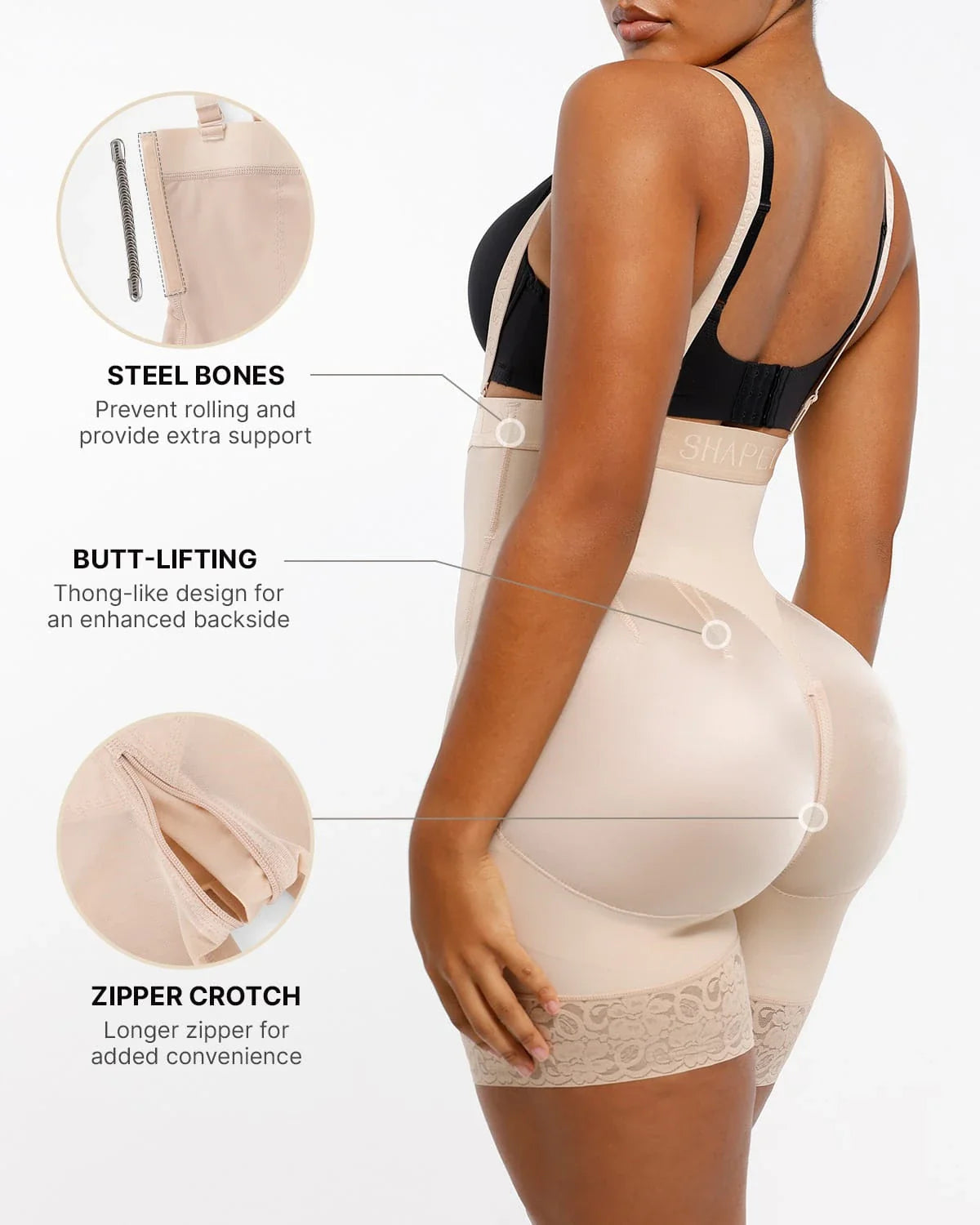 Serene Cove™ | AirSlim® Postpartum Side Zipper Support Shorts