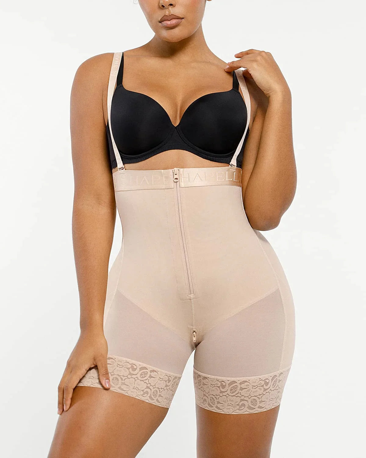 Serene Cove™ | AirSlim® Firm Tummy Compression Bodysuit Shaper With Butt Lifter