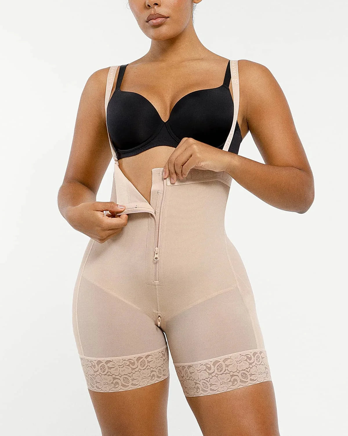 Serene Cove™ | AirSlim® Firm Tummy Compression Bodysuit Shaper With Butt Lifter