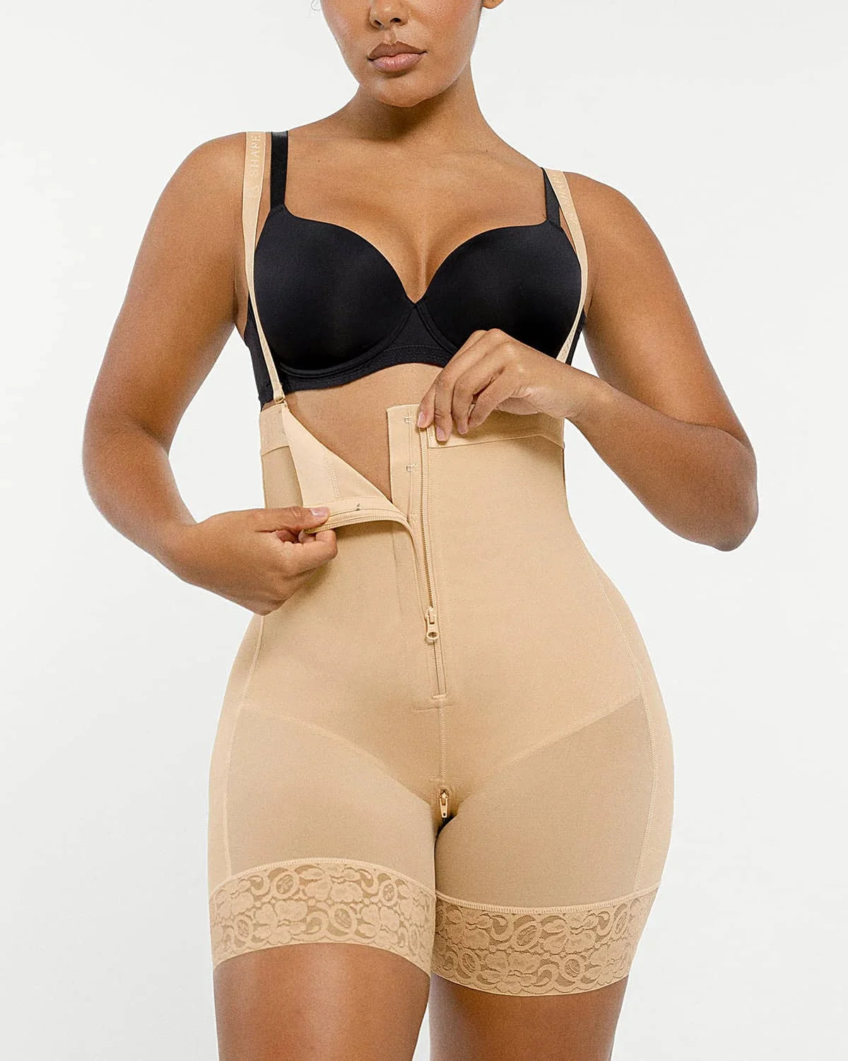 Serene Cove™ | AirSlim® Firm Tummy Compression Bodysuit Shaper With Butt Lifter