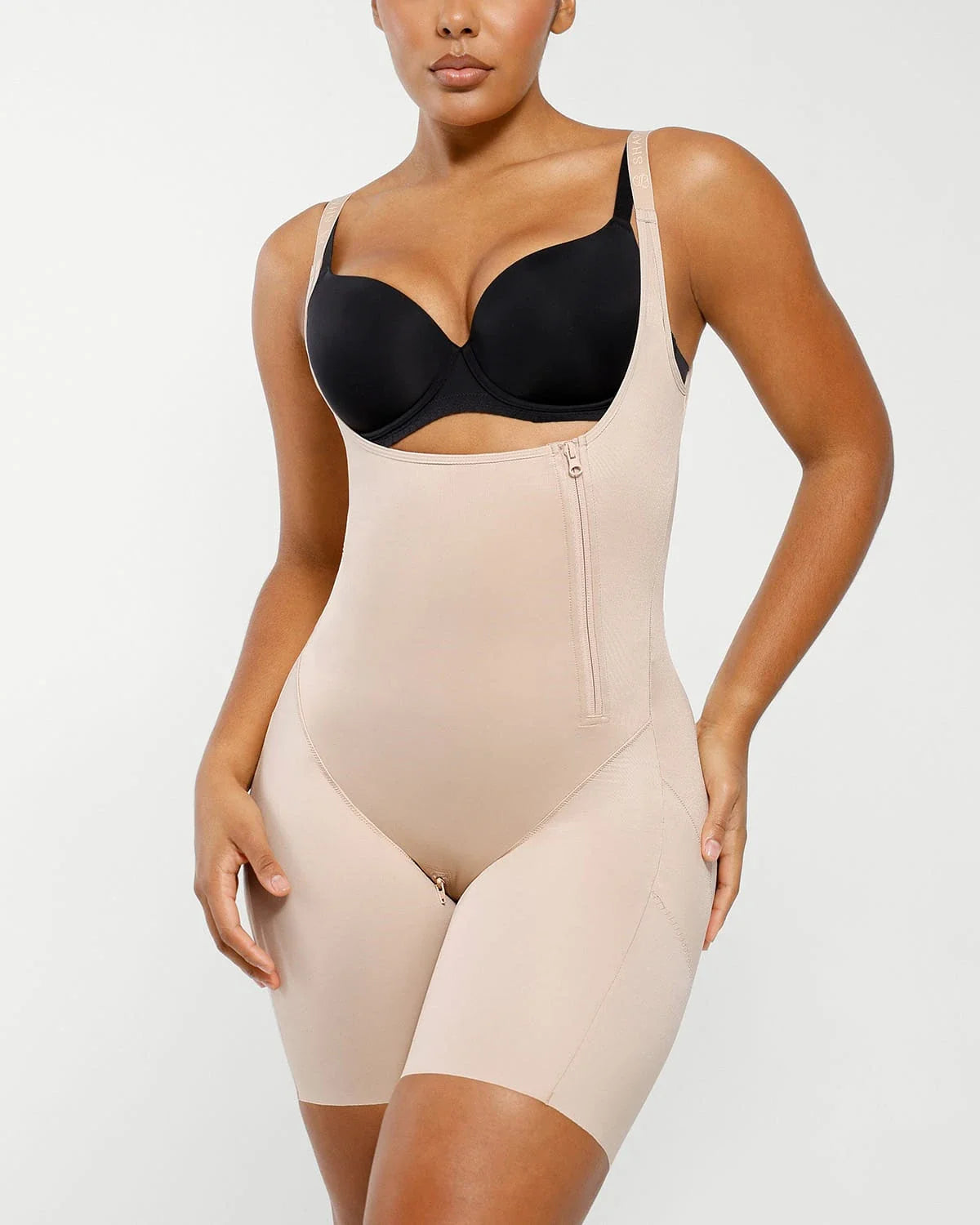 Serene Cove™ | AirSlim® Open Bust Butt-Lifting Full Bodysuit