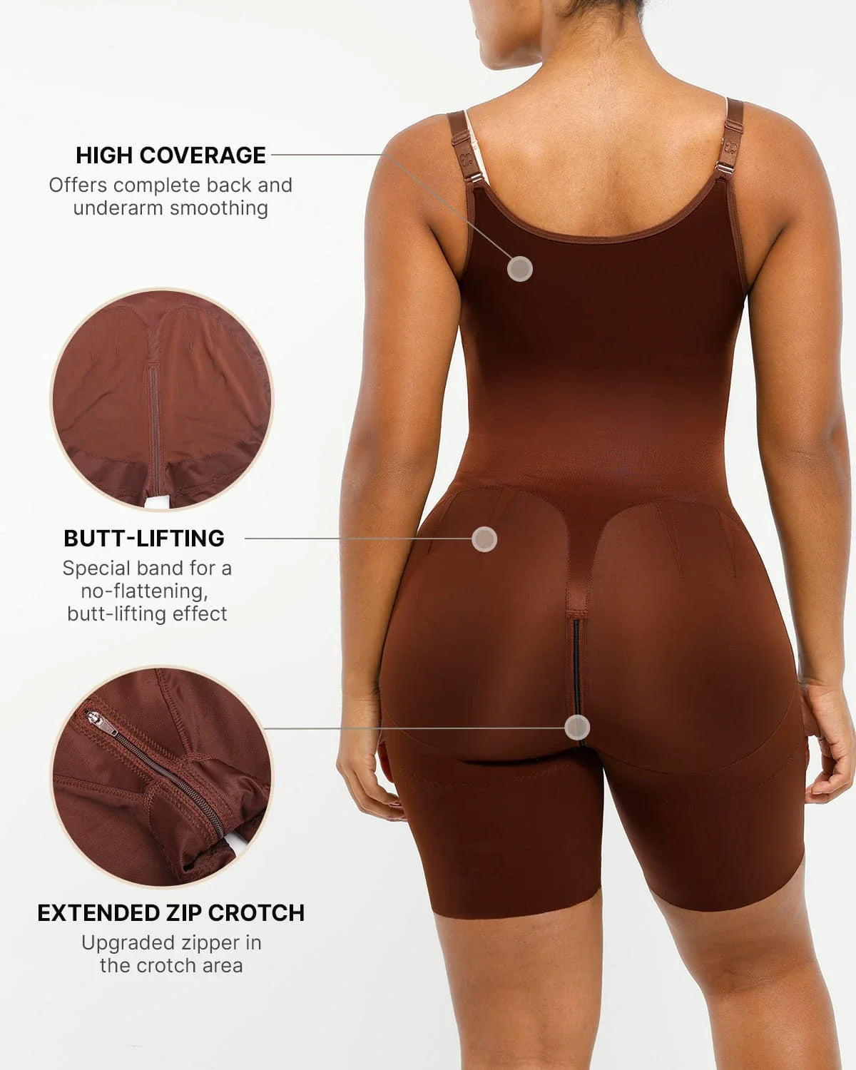 Serene Cove™ | AirSlim® Open Bust Butt-Lifting Full Bodysuit