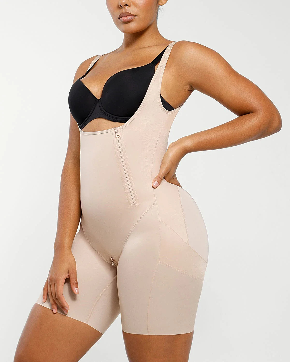 Serene Cove™ | AirSlim® Open Bust Butt-Lifting Full Bodysuit