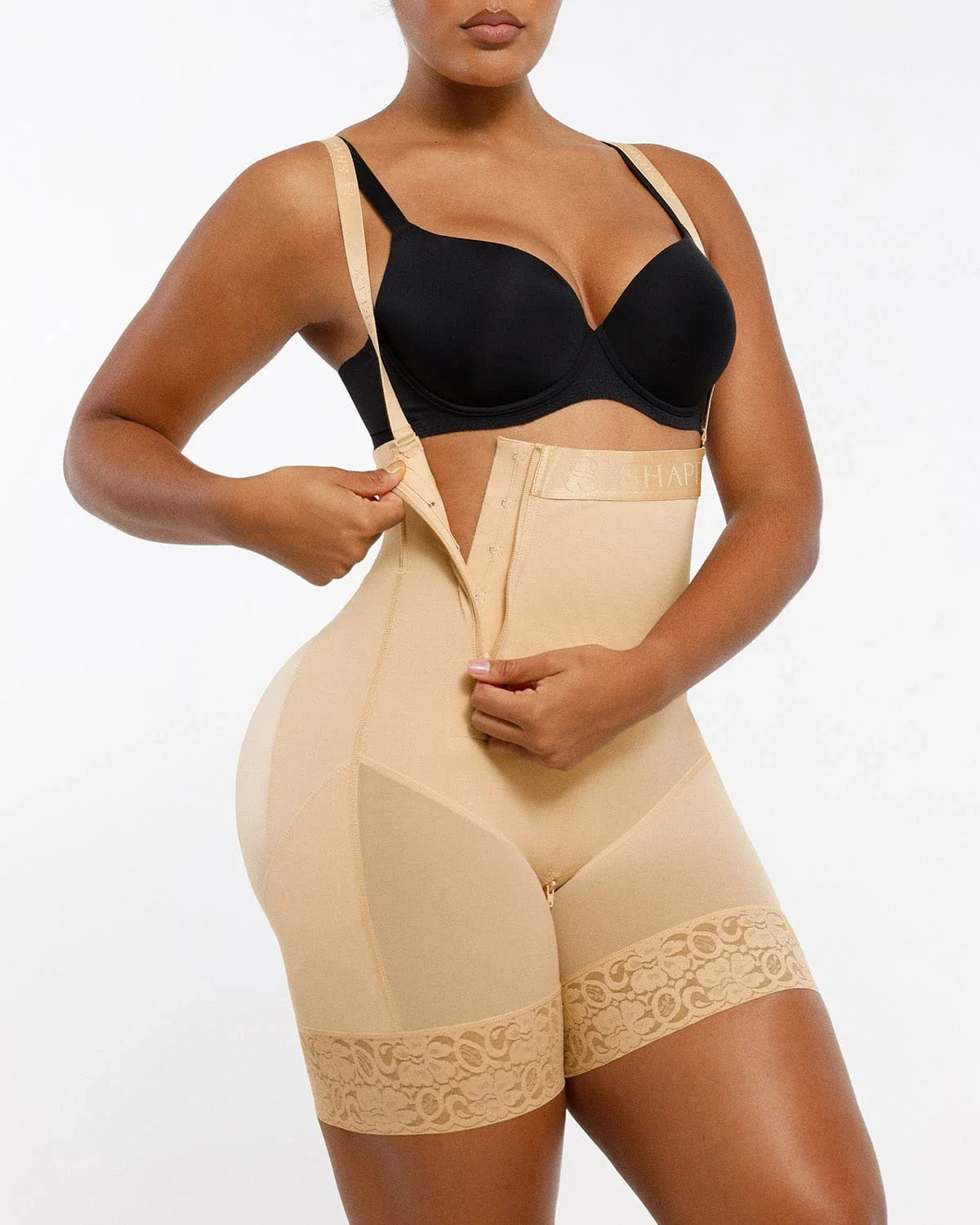 Serene Cove™ | AirSlim® Firm Tummy Compression Bodysuit Shaper With Butt Lifter