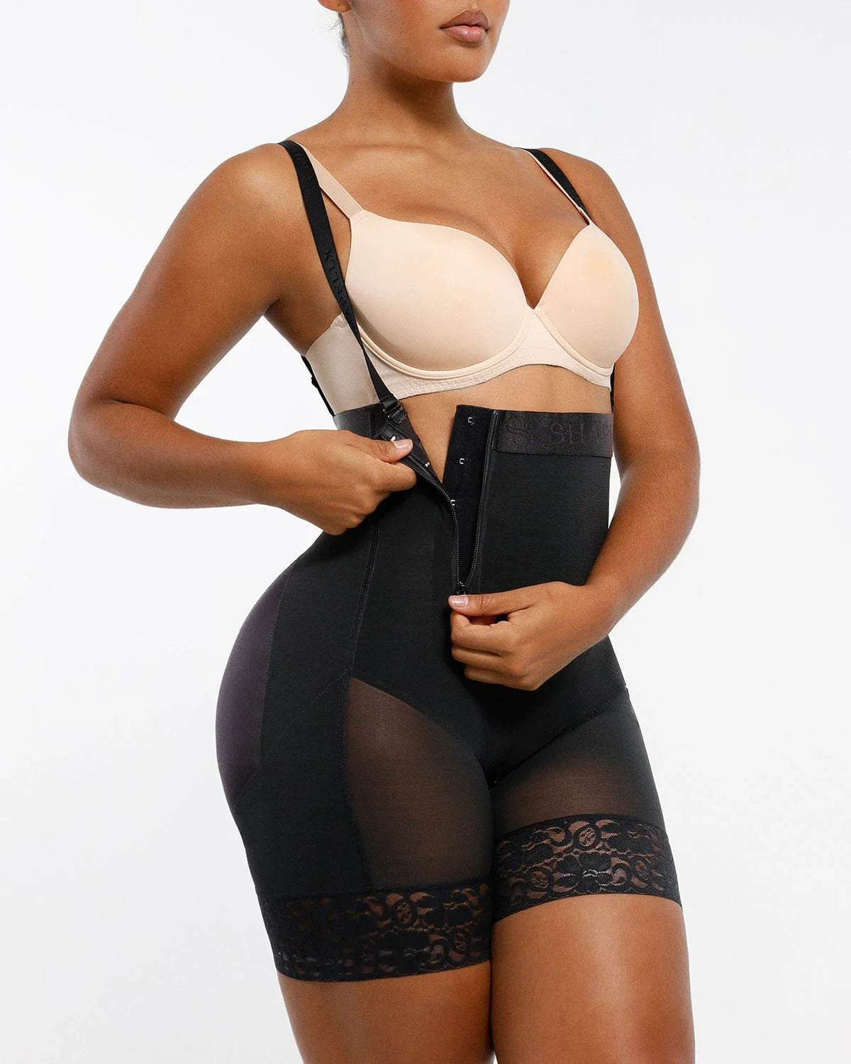 Serene Cove™ | AirSlim® Firm Tummy Compression Bodysuit Shaper With Butt Lifter