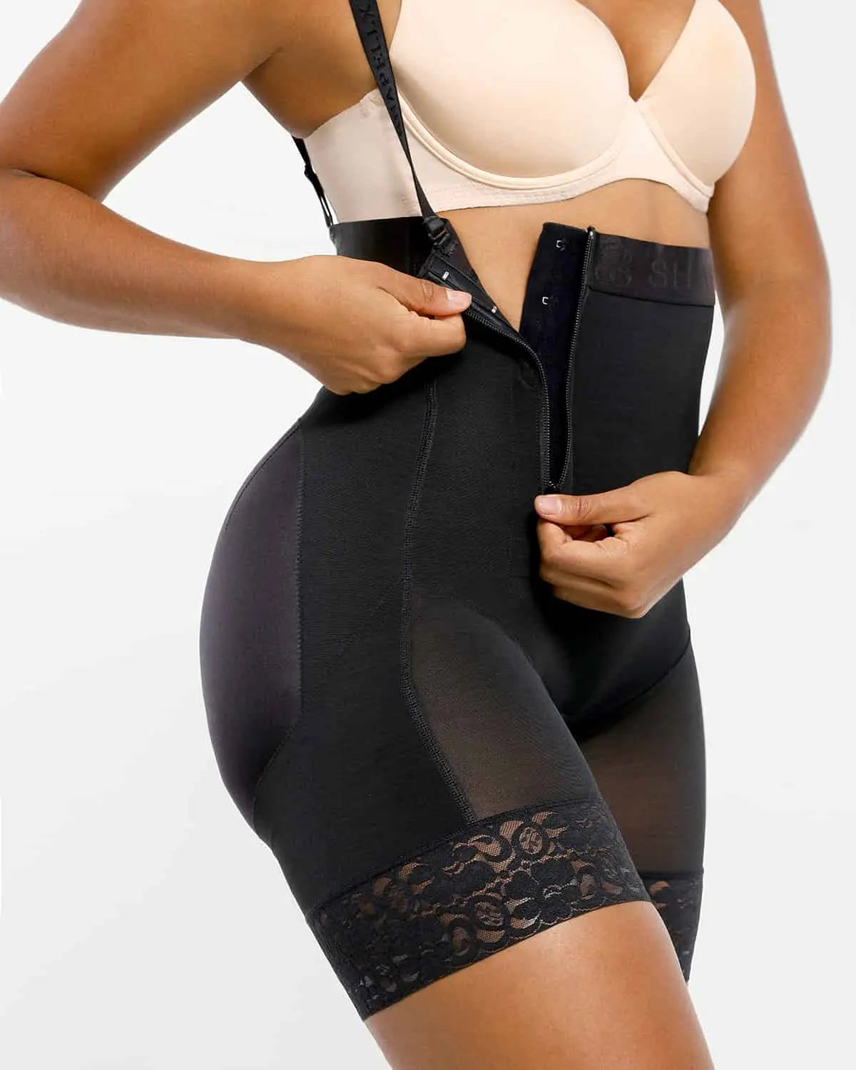 Serene Cove™ | AirSlim® Firm Tummy Compression Bodysuit Shaper With Butt Lifter