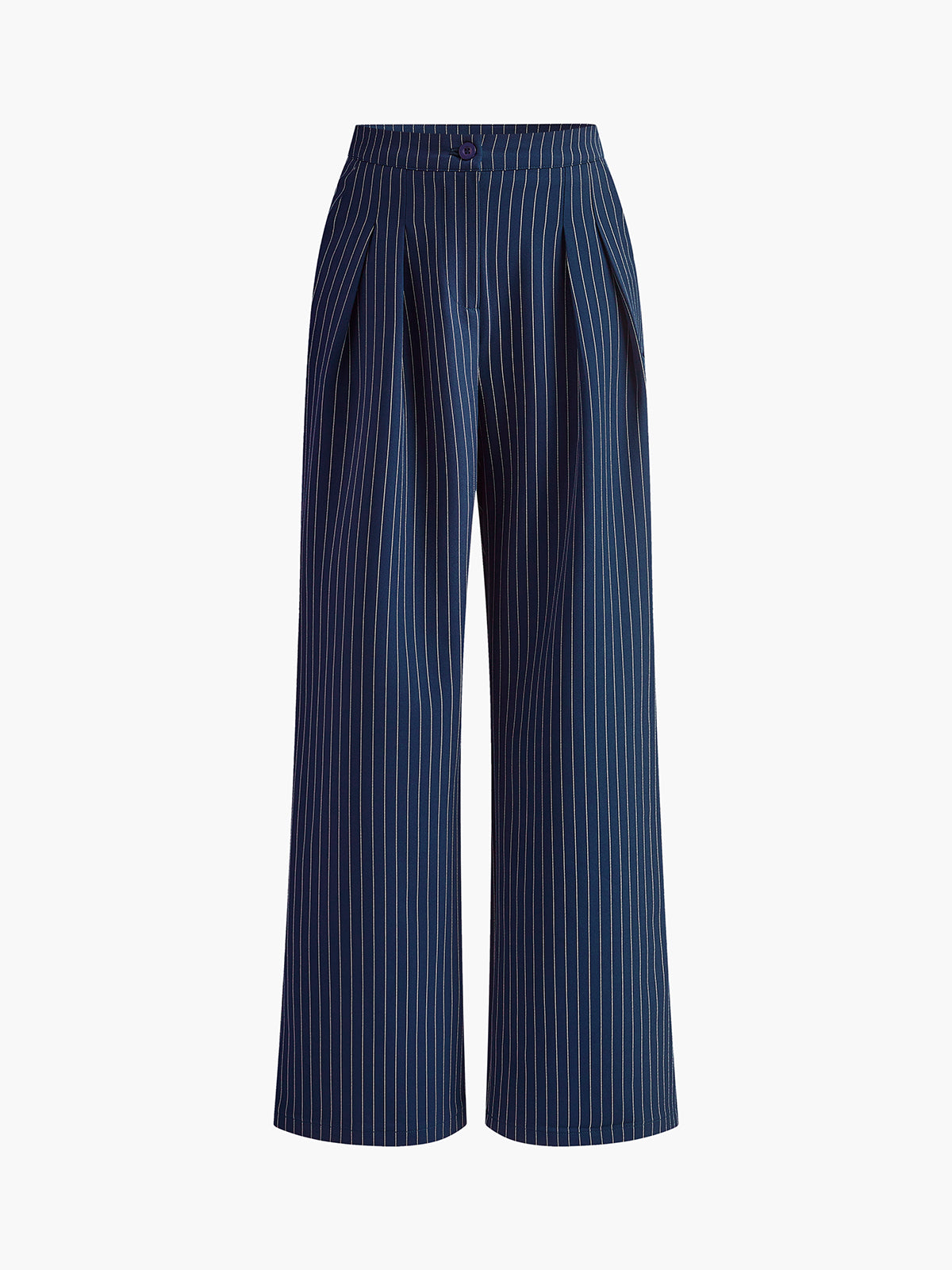 Serene Cove™ | Pinstripe Pleated Wide-Leg Pants