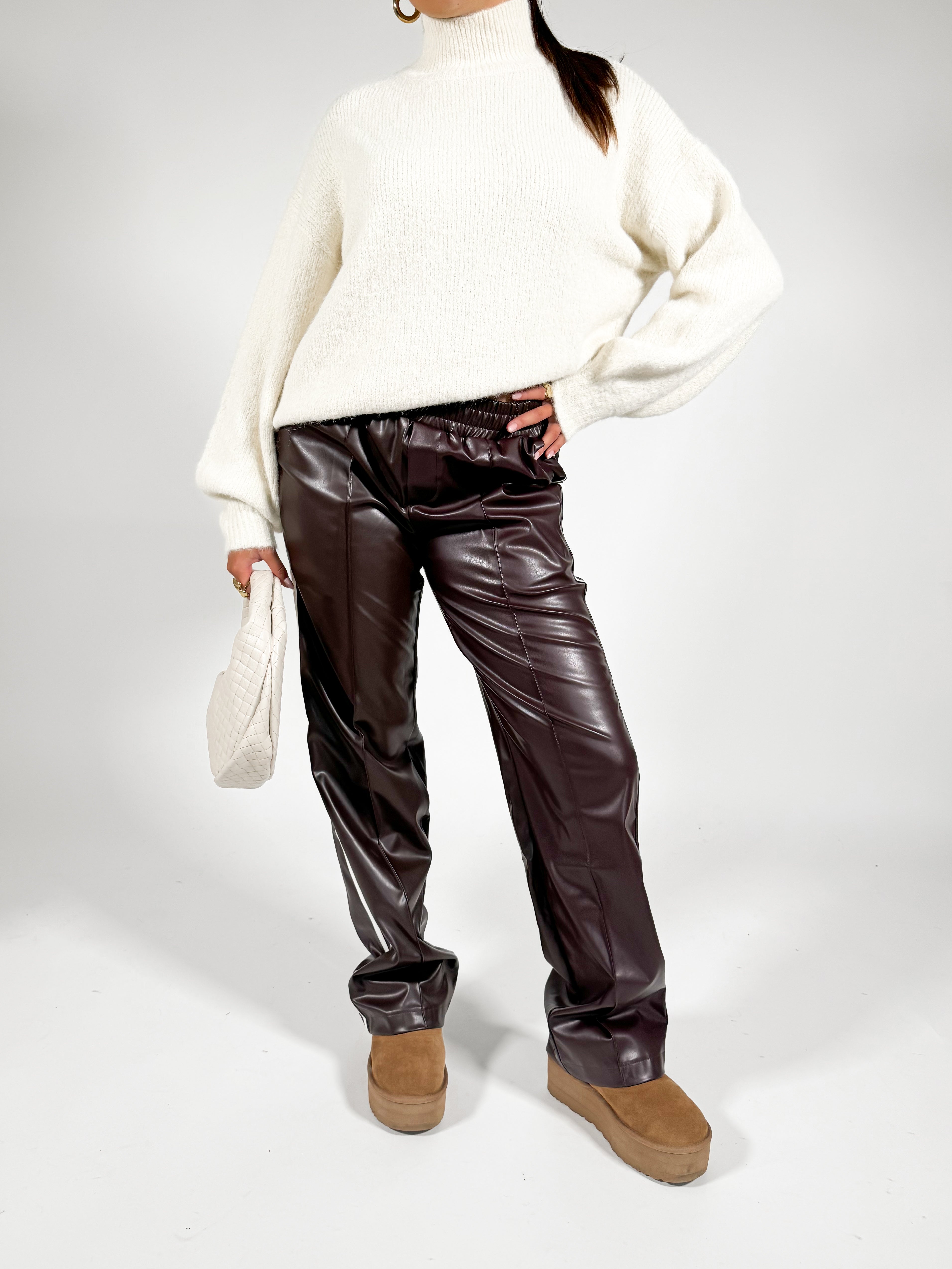 Serene Cove™ | Avalon leather pants brown