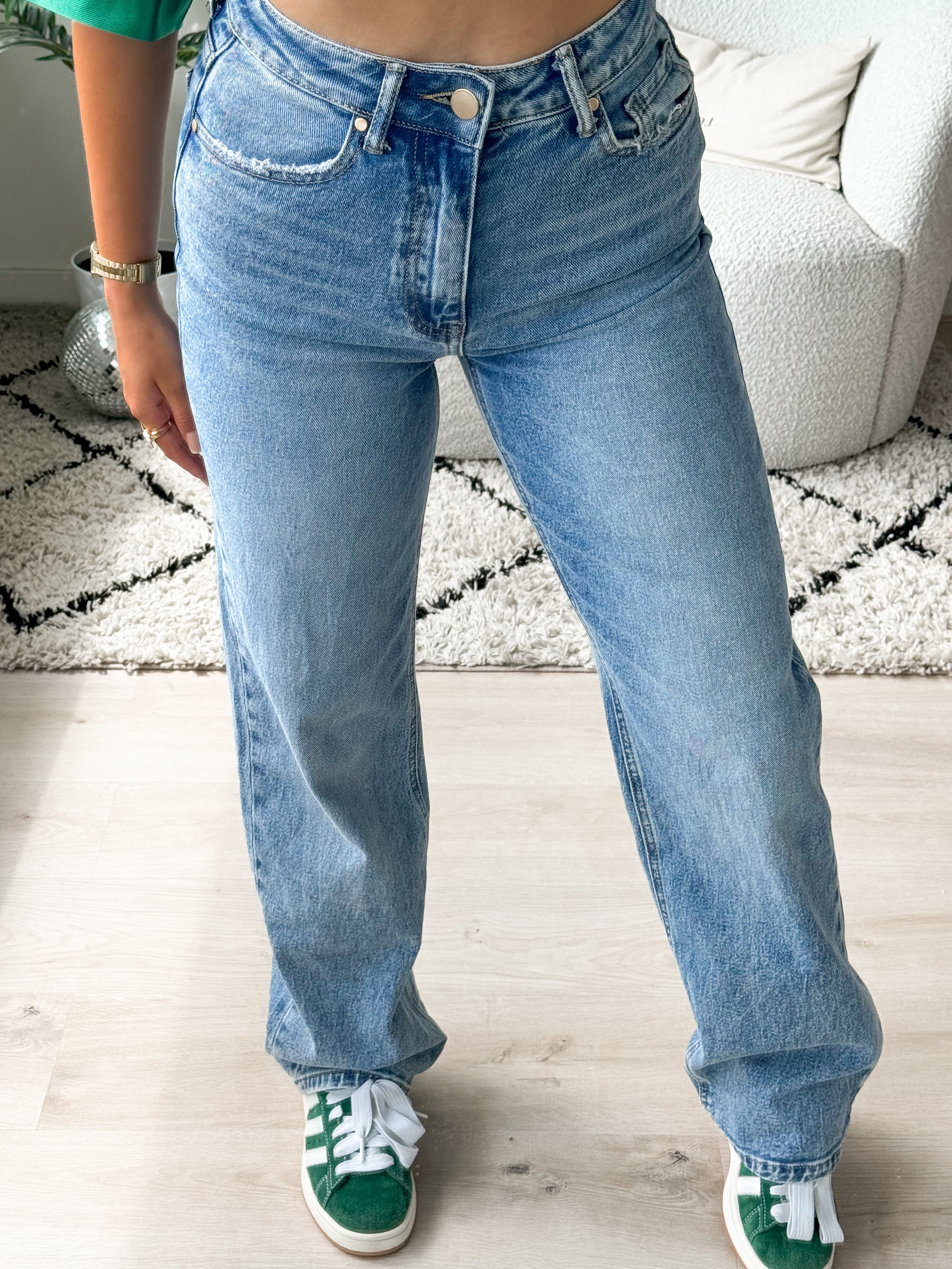 Serene Cove™ | PRE-ORDER Stretch - Ayla wide jeans mid denim