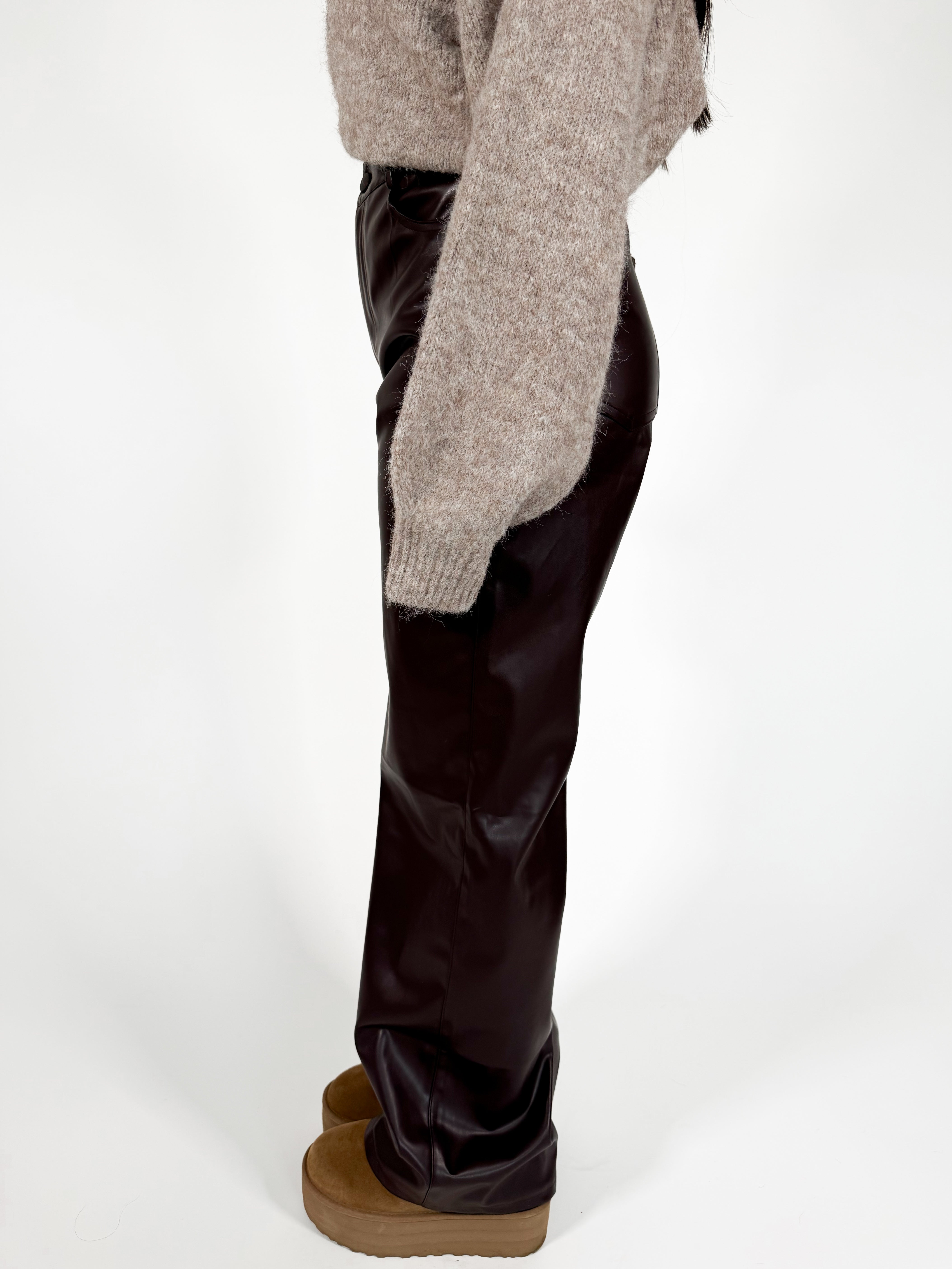 Serene Cove™ | Clarissa leather pants brown