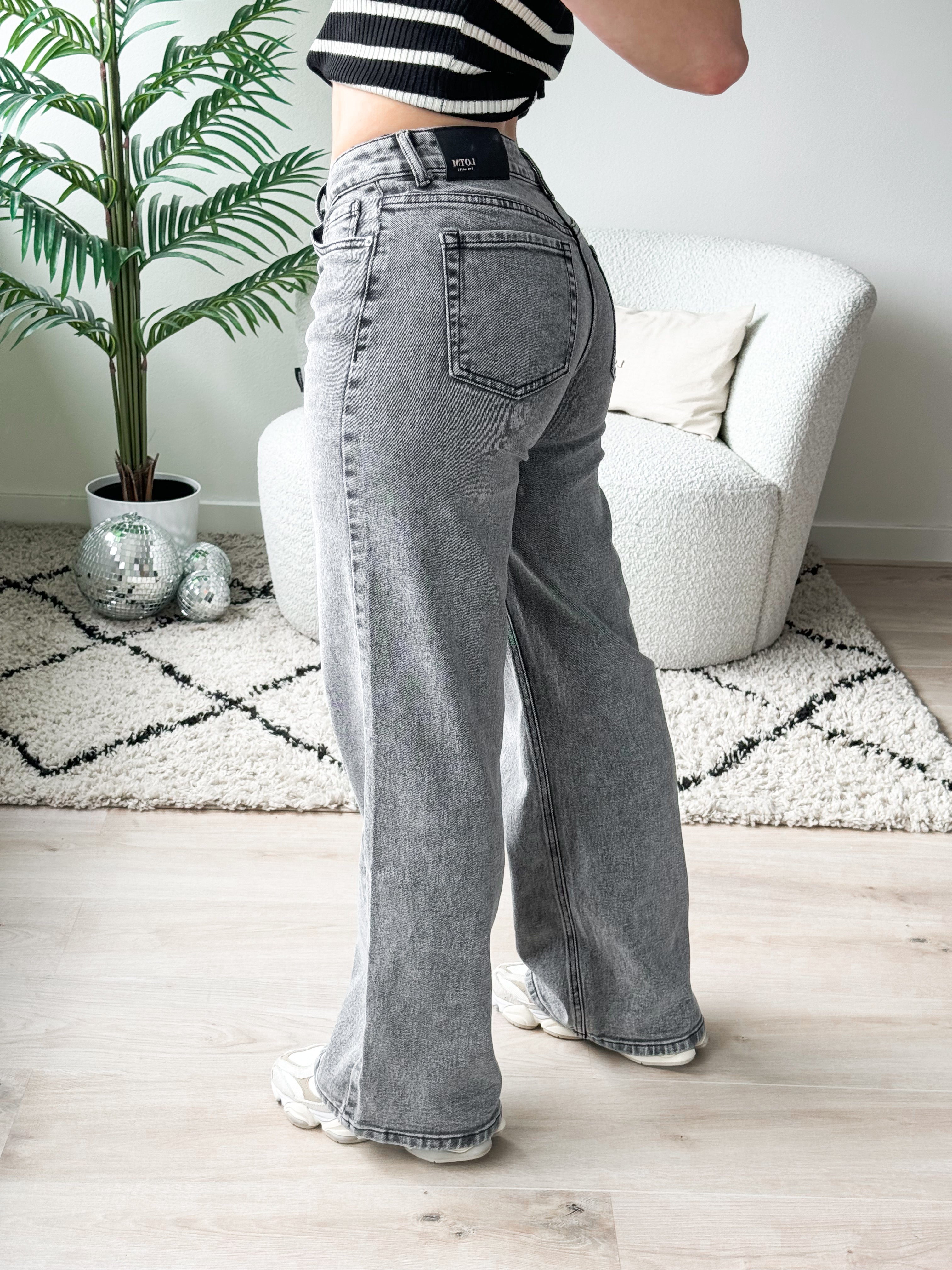 Serene Cove™ | Stretch - Maya wide jeans grey